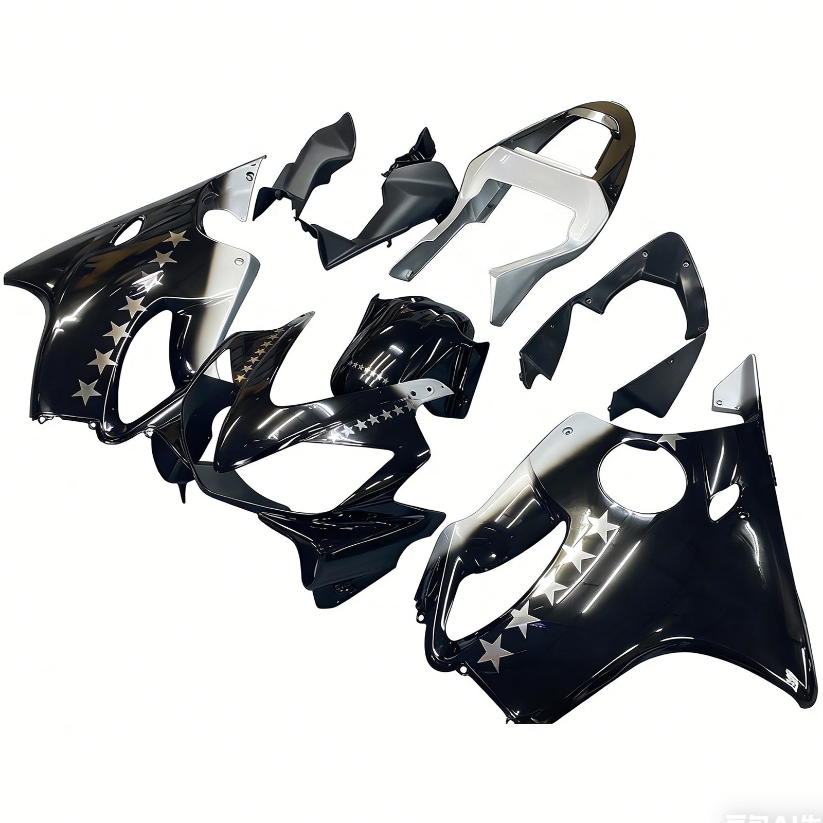 2001-2003 Honda CBR 600 F4i Negro SevenStars Racing Carenados Genérico
