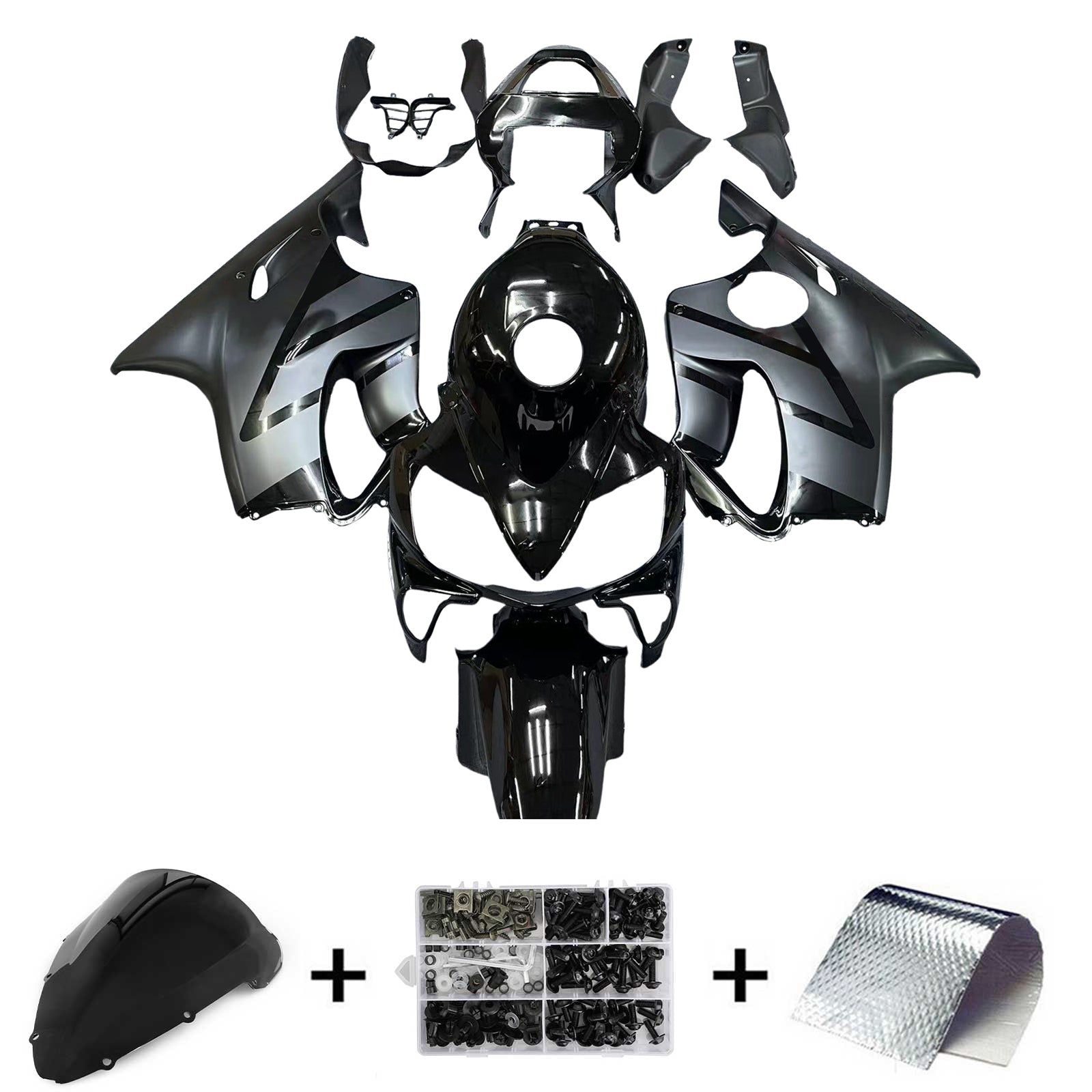 2001-2003 Honda CBR600 F4i Injectiekuipset Carrosserie Kunststof ABS #133