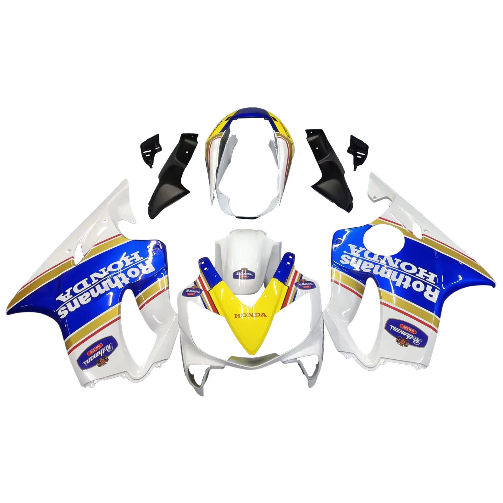 2004-2007 Honda CBR 600 F4i White Rothmans Honda Racing Fairings générique