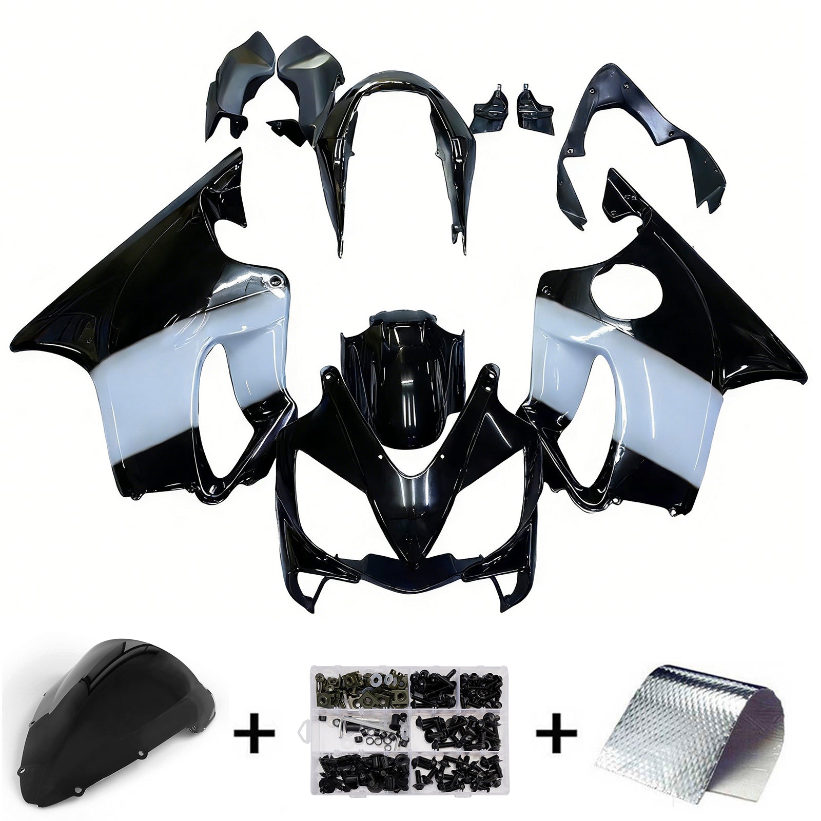 2004-2007 Honda CBR 600 F4i Black West Racing stroomlijnkappen algemeen
