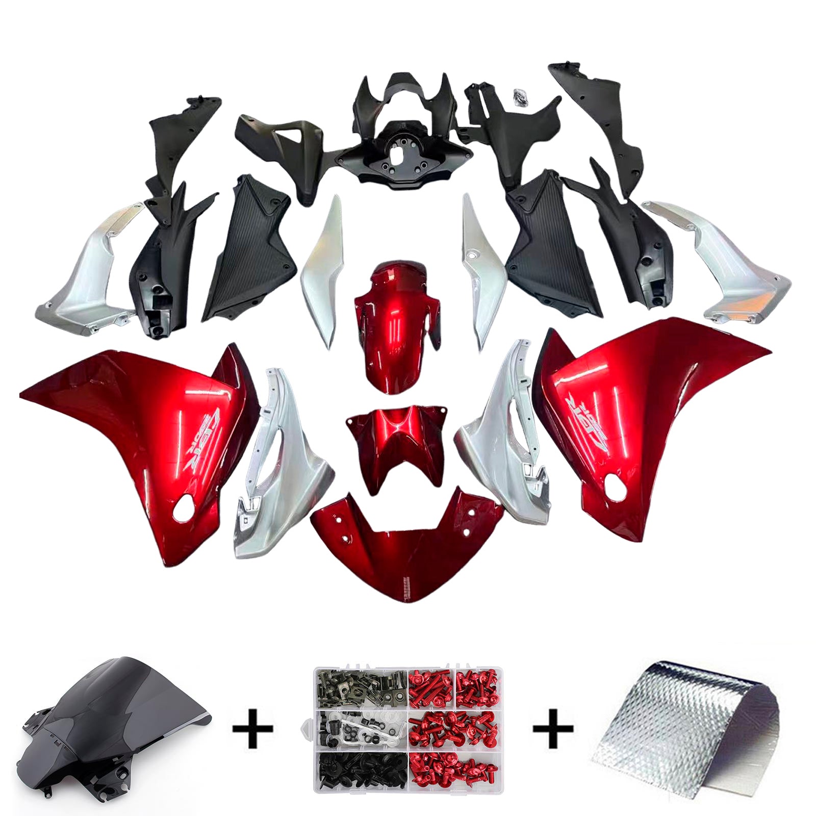 2011-2015 HONDA CBR250R AMOTOPART FATINGINGS RED SLATRA CBR RACING Customs Fairing