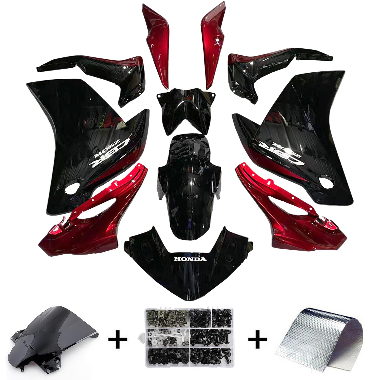 2011-2013 Honda CBR250R Kit de carénage d'injection Amotopart Carrosserie Plastique ABS #108