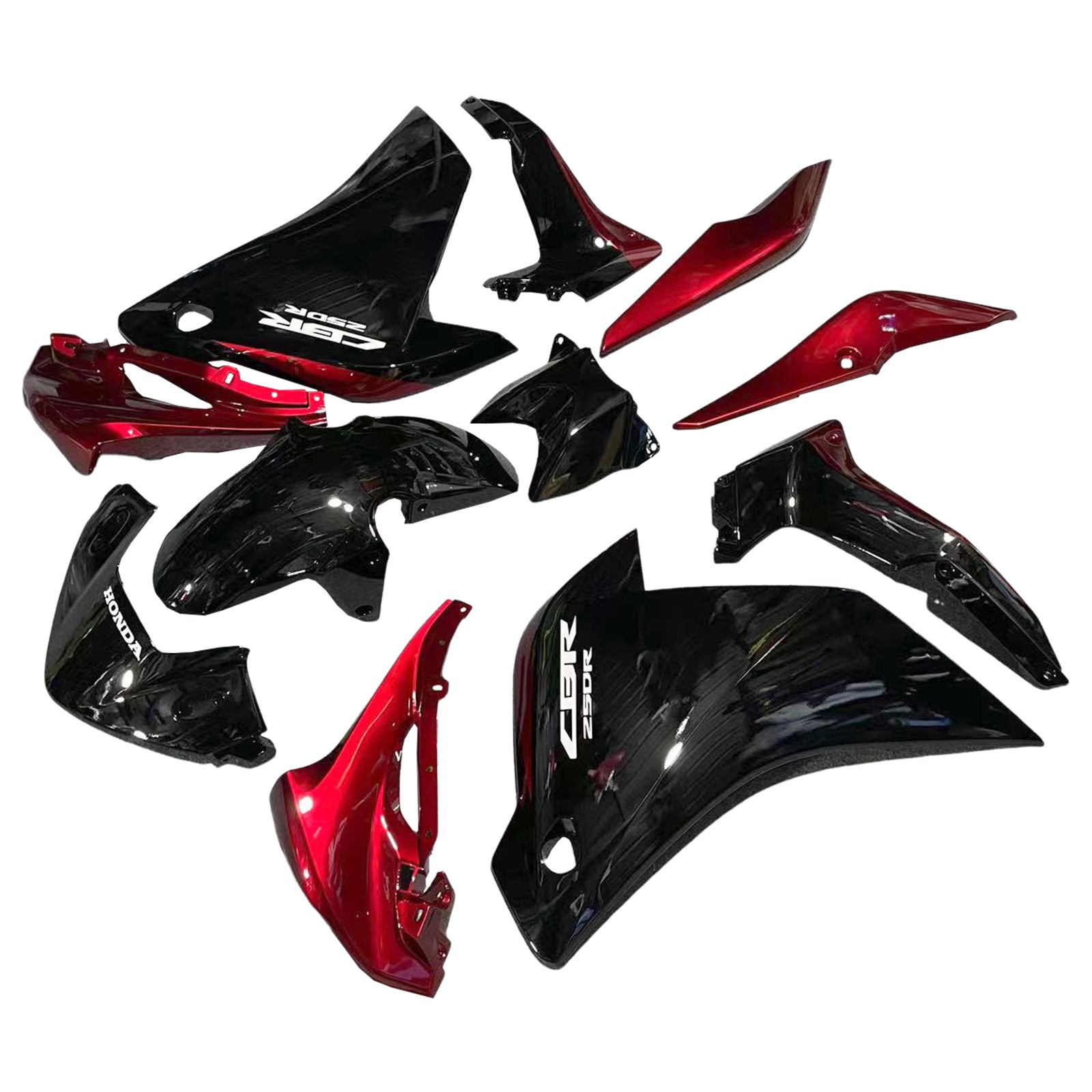 2011-2013 Honda CBR250R Kit de carénage d'injection Amotopart Carrosserie Plastique ABS #108