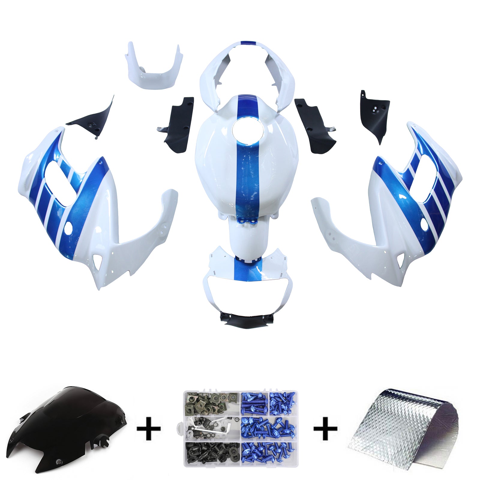 1997-2005 Honda VTR1000F Injektionsmässa Kit Bodywork Plastic ABS