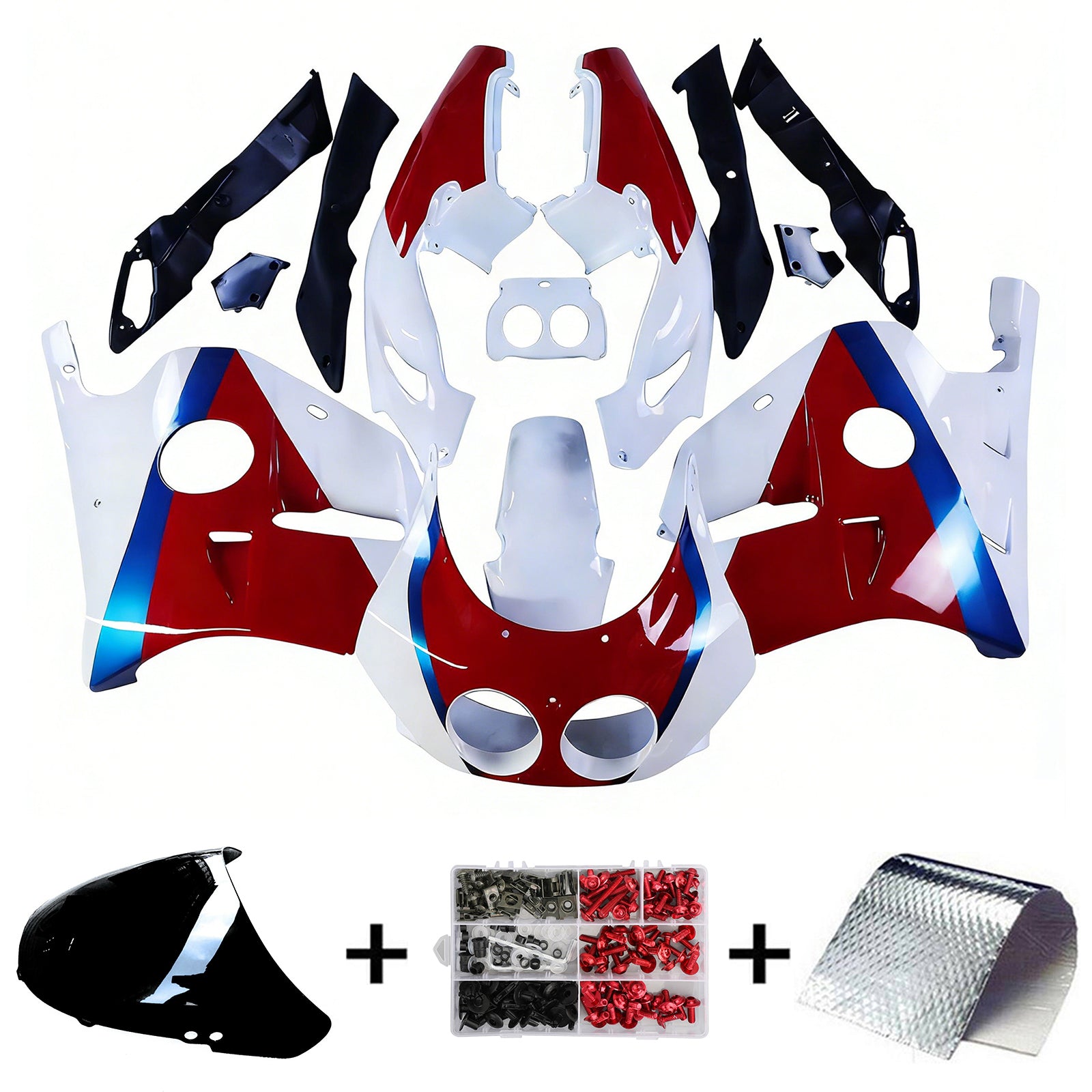 1990-1998 Honda CBR250RR MC22 Kit de carénage d'injection carrosserie plastique ABS