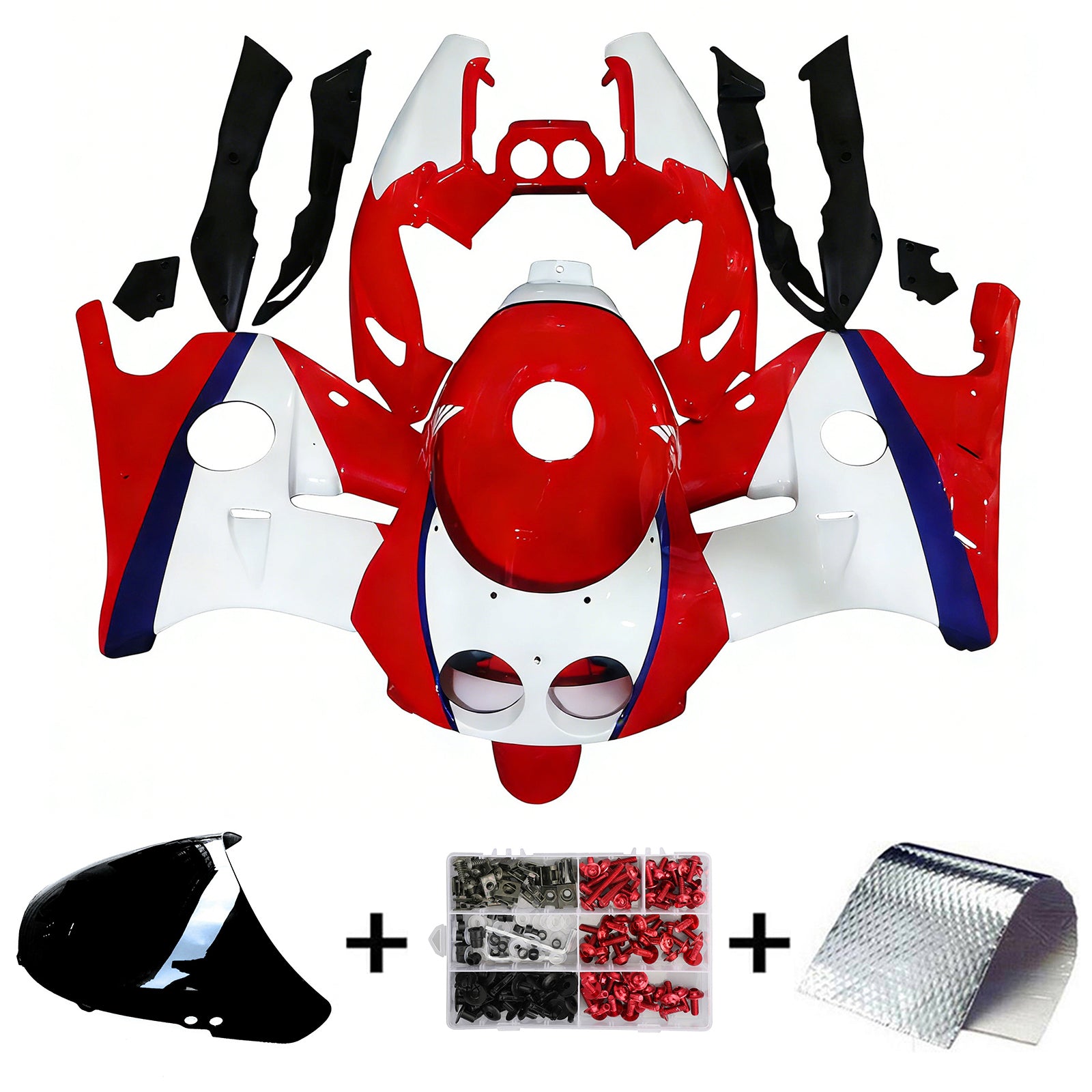 1990-1998 Honda CBR250RR MC22 Kit de carénage d'injection carrosserie plastique ABS