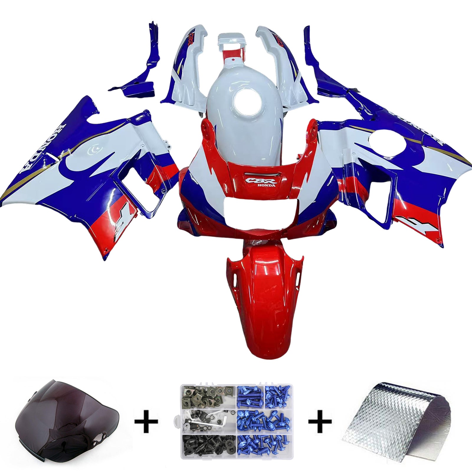 1991-1994 Honda CBR600 F2 Kit de carenado de inyección Carrocería Plástico ABS