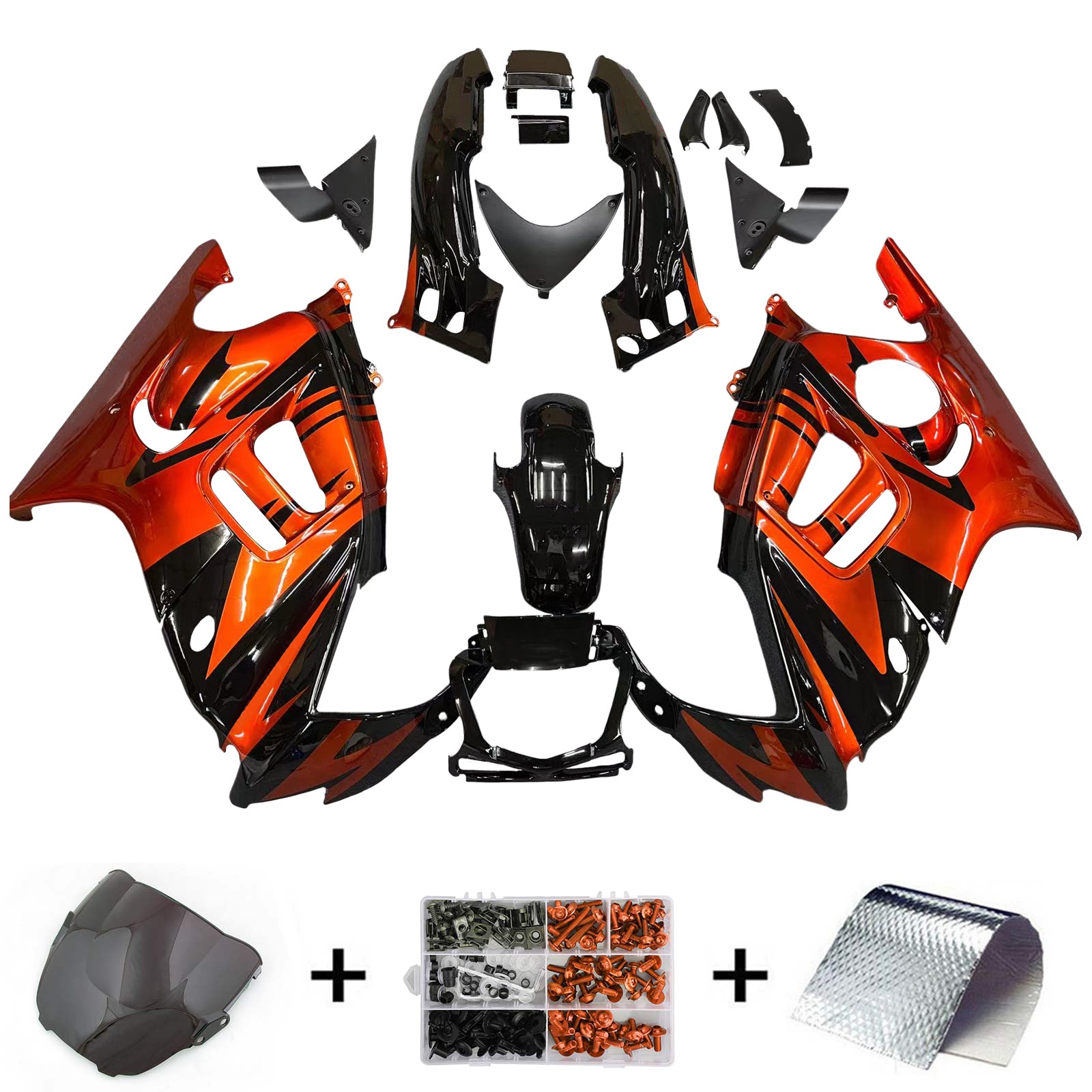 1995-1996 Honda CBR600 F3 Amotopart Kit de carénage d'injection carrosserie plastique ABS #103
