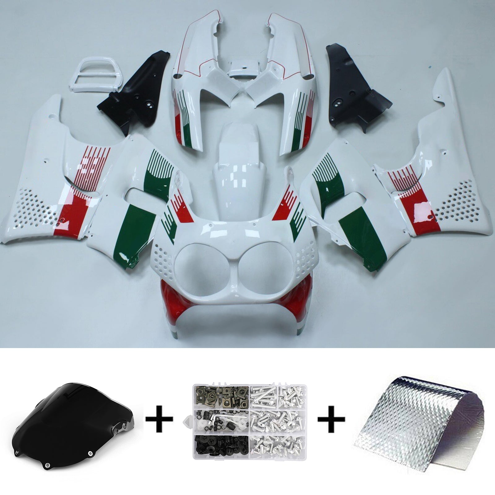 1992-1993 Honda CBR900RR 893 Kit de carénage d'injection Amotopart carrosserie plastique ABS #108