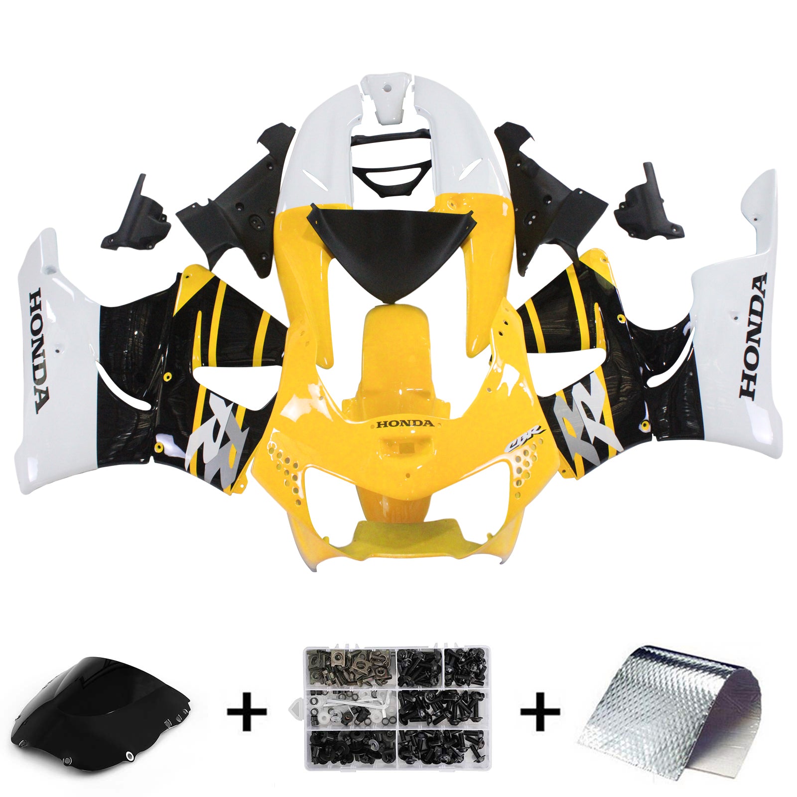 1998-1999 Honda CBR900RR 919 Amotopart Kit de carenado de inyección Carrocería Plástico ABS # 103