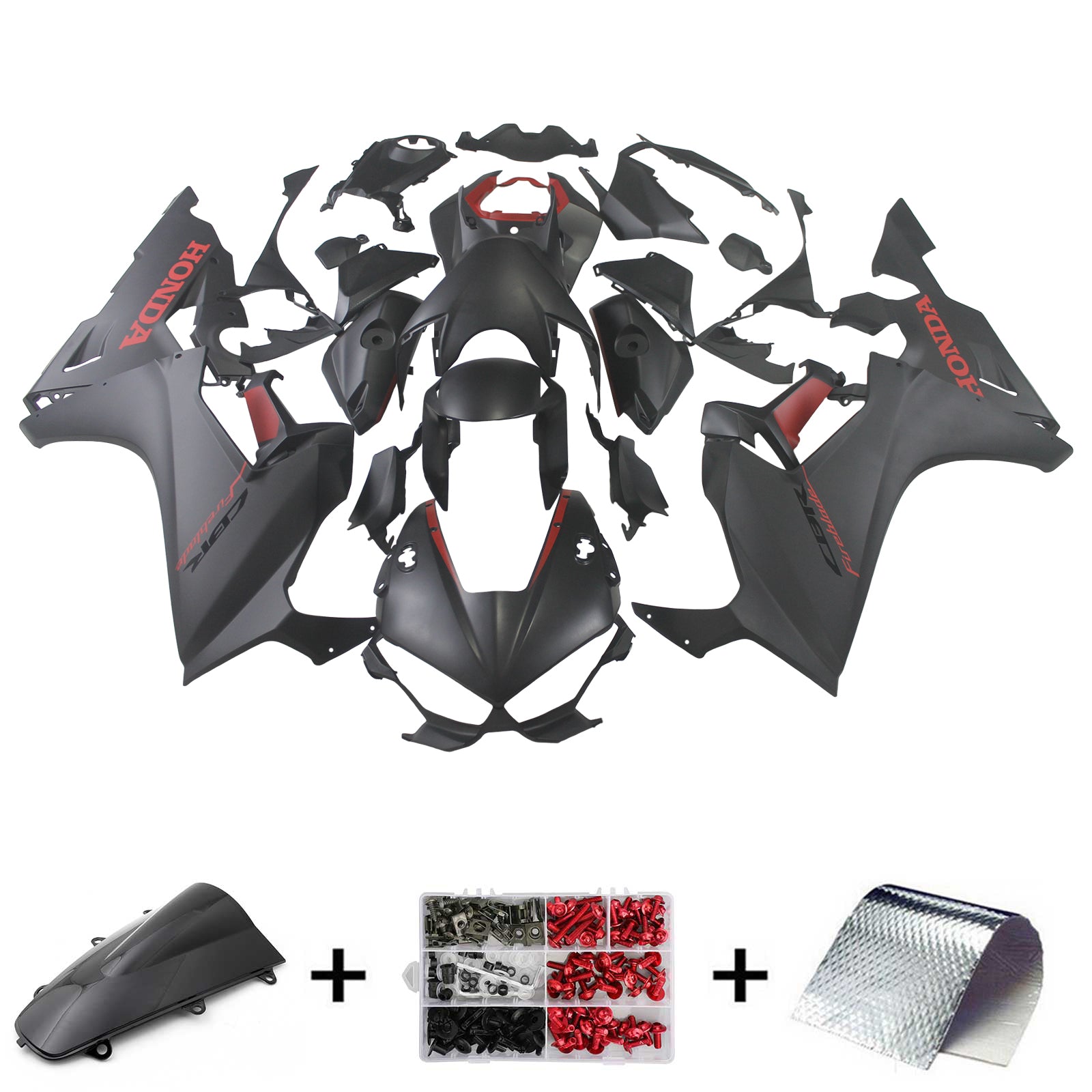 2017-2023 Honda CBR1000RR AMOTOPART INJECTION KIT CAURING BOSTWORD PLASTIQUE ABS # 101