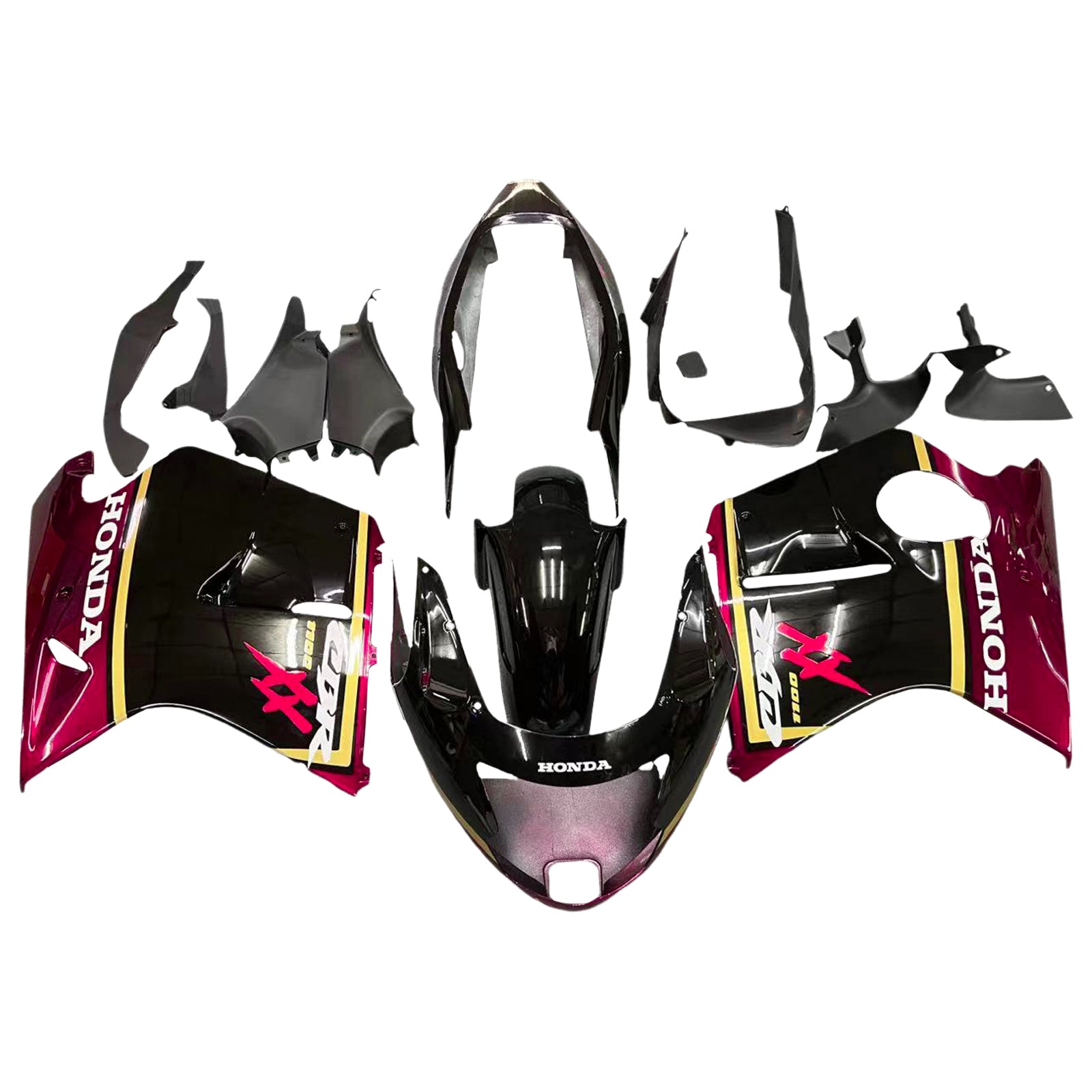 1996-2007 Honda CBR1100XX SuperblackBird Amotopart Injection Fairing Kit Bodywork ABS #101