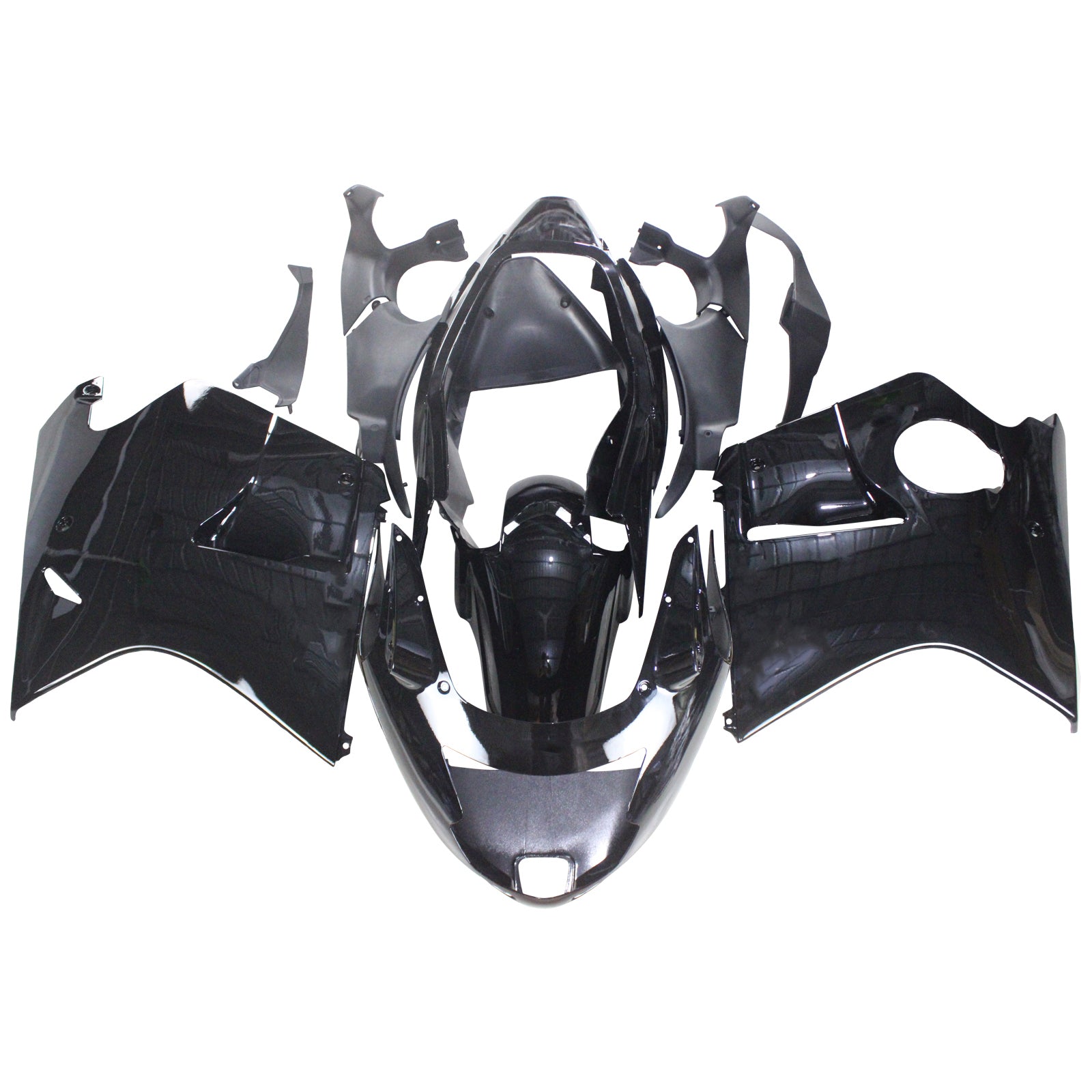 1996-2007 Honda CBR1100XX SuperBlackBird Amotopart Kit de carénage d'injection carrosserie ABS #104