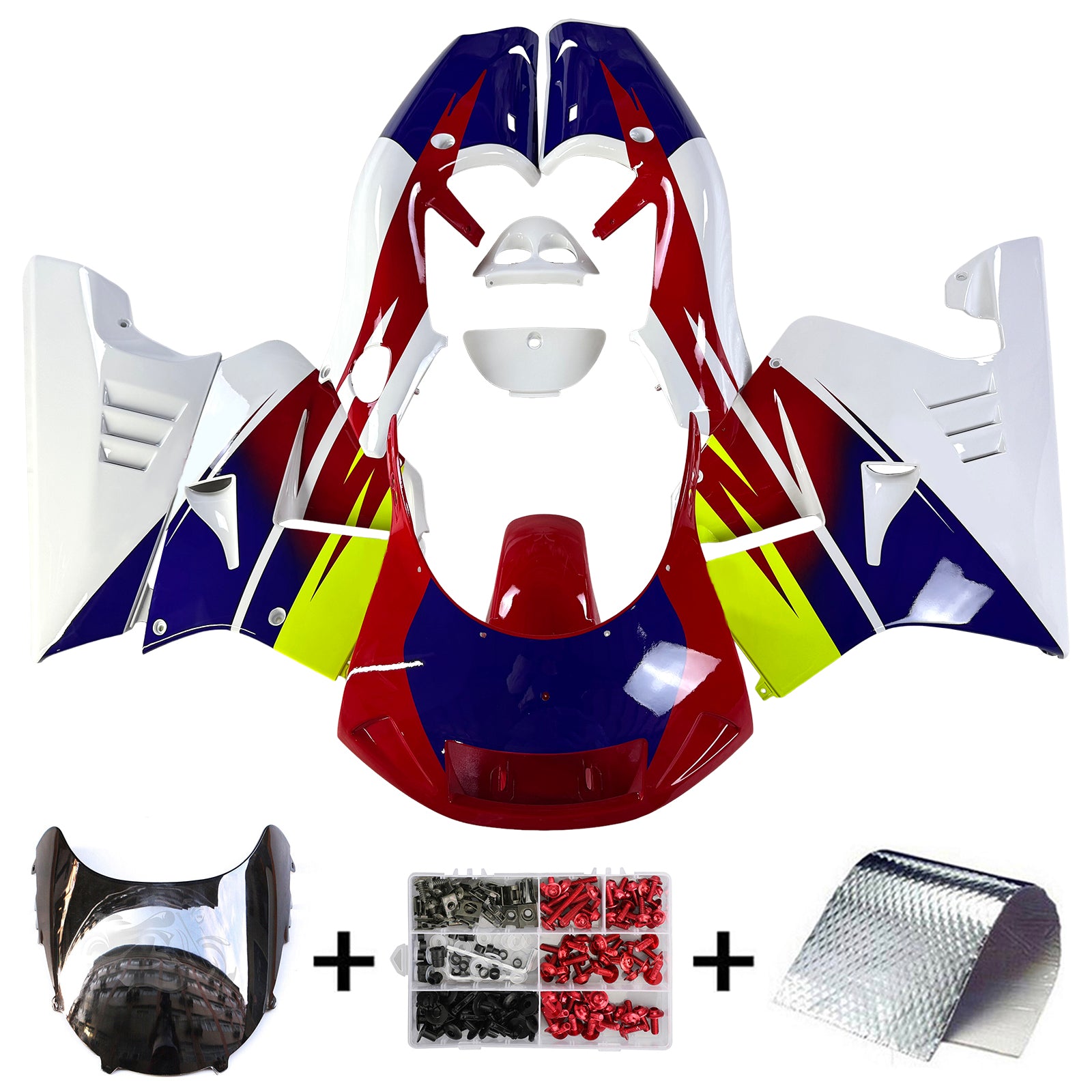1994-1996 Honda NSR250 PGM-4 Amotopart Kit de carénage d'injection carrosserie plastique ABS #101