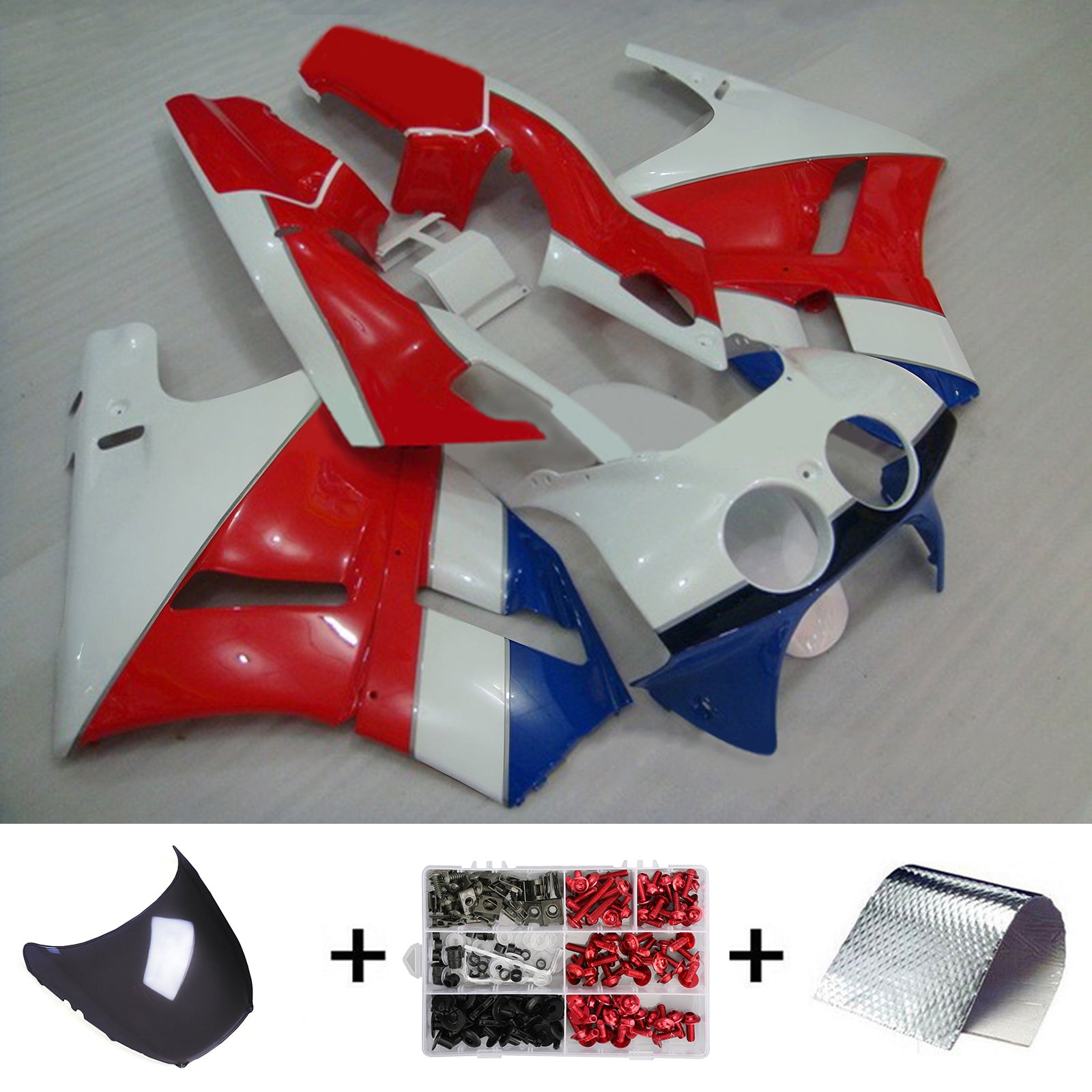 1988-1992 Honda VFR400R NC30 Amotopart injectiekuipset carrosserie kunststof ABS #101