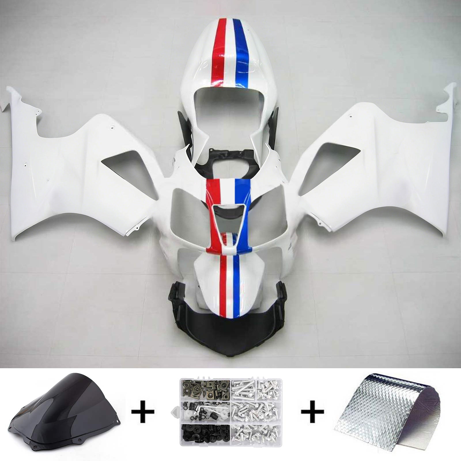 2000-2006 Honda VTR1000 RC51 Amotopart Kit de carénage d'injection carrosserie plastique ABS #103