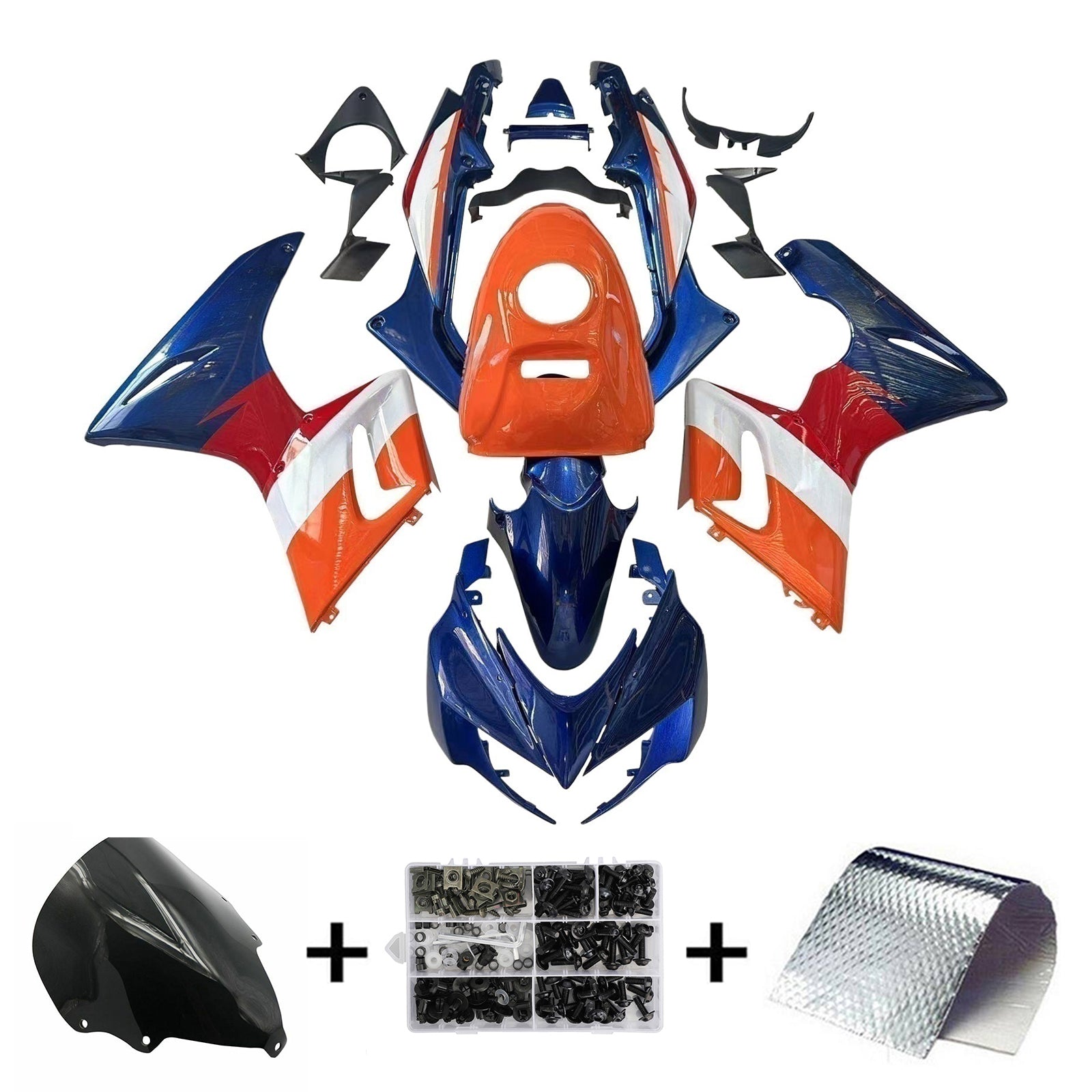 2002-2006 Honda CBR125R Amotopart Kit carenatura iniezione Carrozzeria Plastica ABS #101