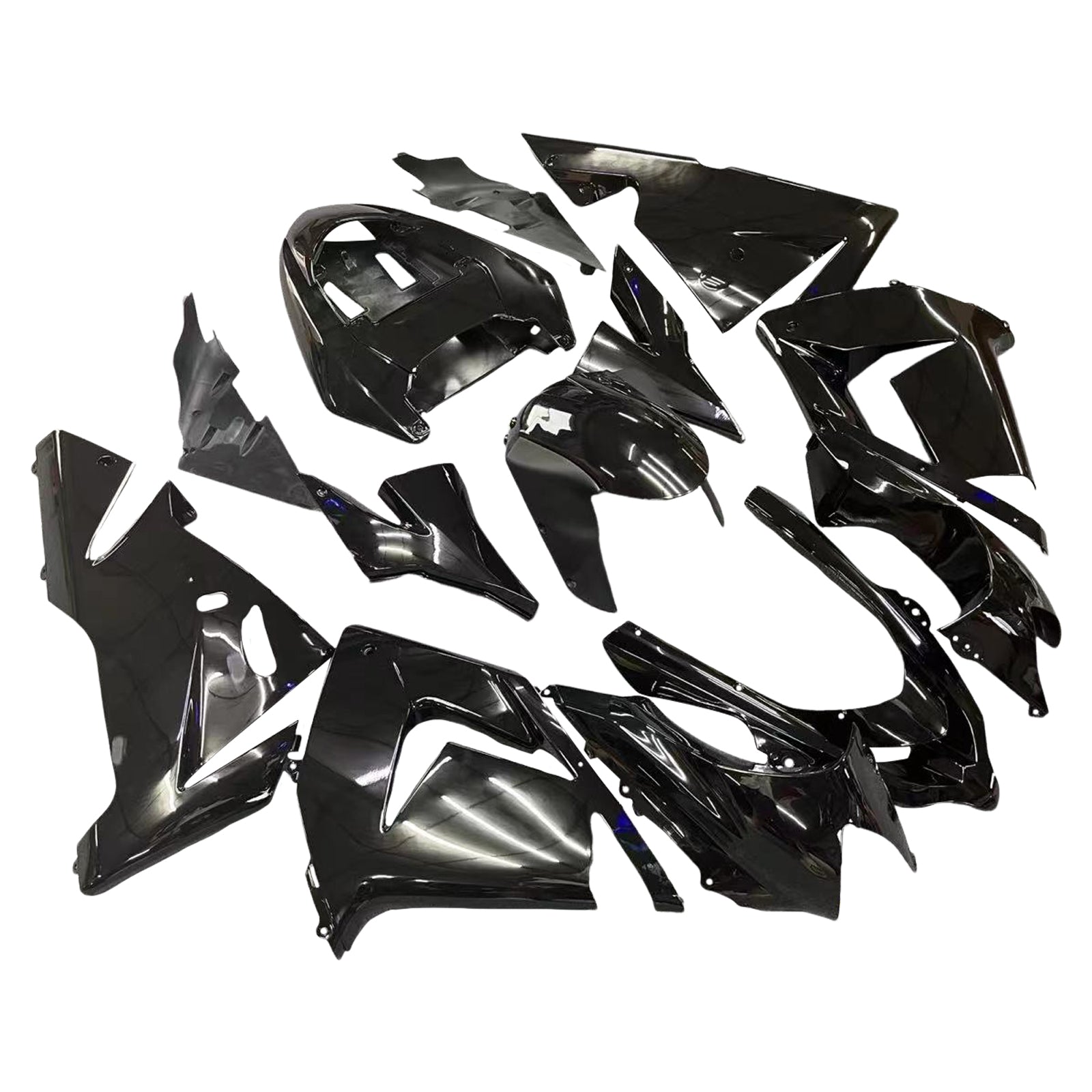 Kit de carénage noir brillant Kawasaki Zx10R 2004-2005 par Amotopart Fairings