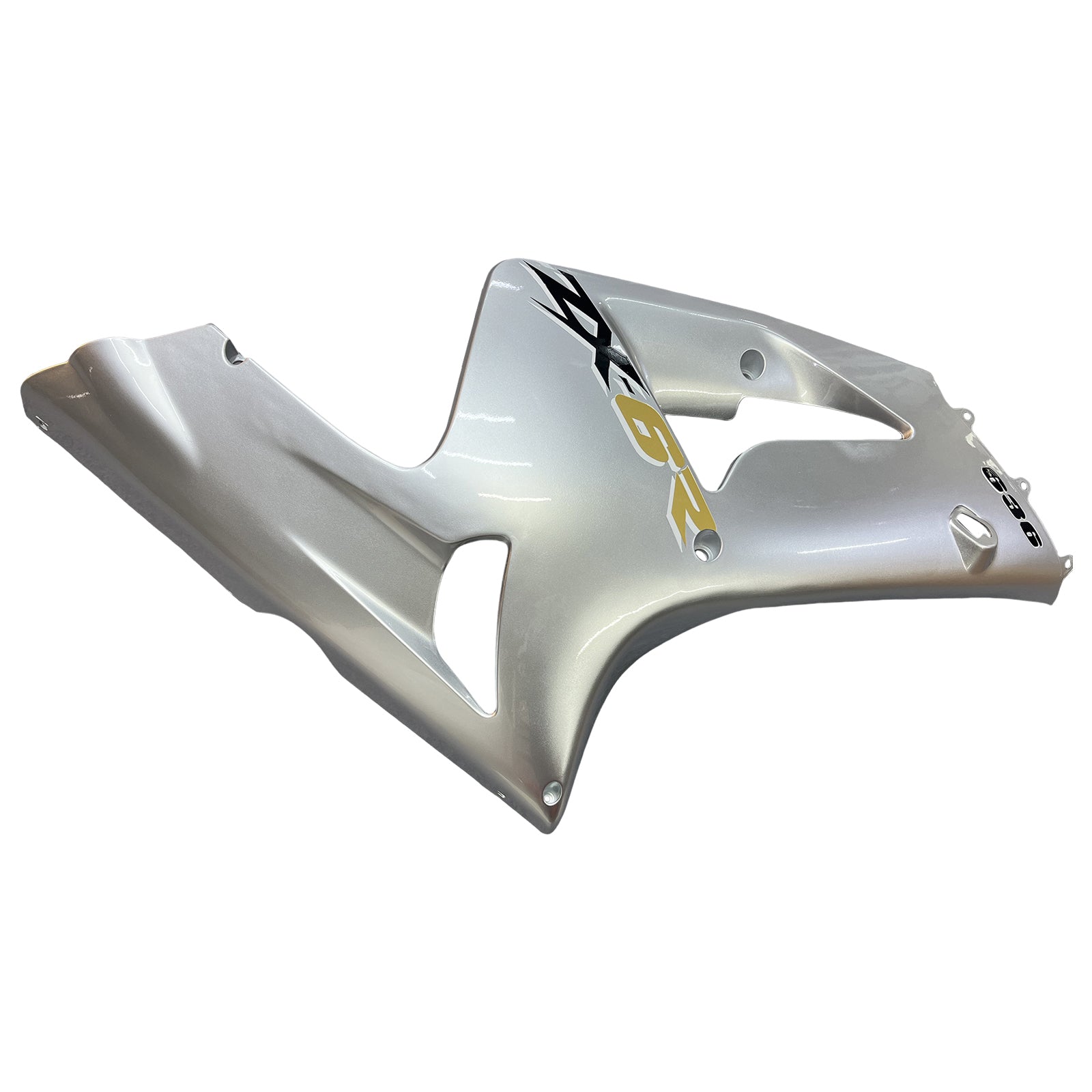 2003-2004 Kawasaki ZX6R 636 Amotopart stroomlijnkappen Silver Ninja Racing