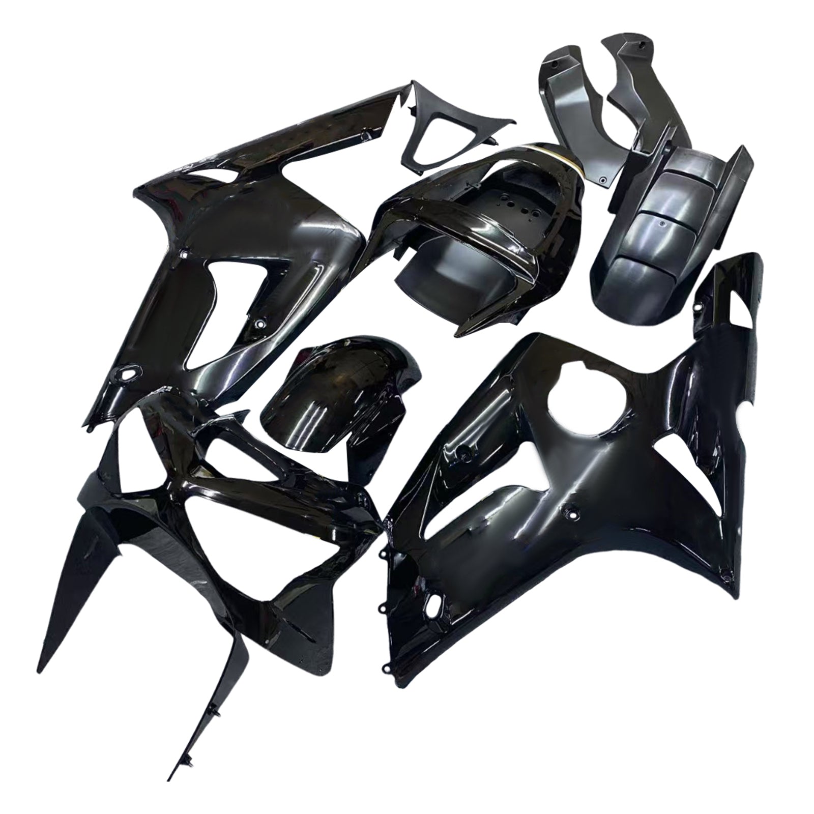 2003-2004 Kawasaki ZX6R 636 Kit de carénage d'injection Amotopart carrosserie plastique ABS #104