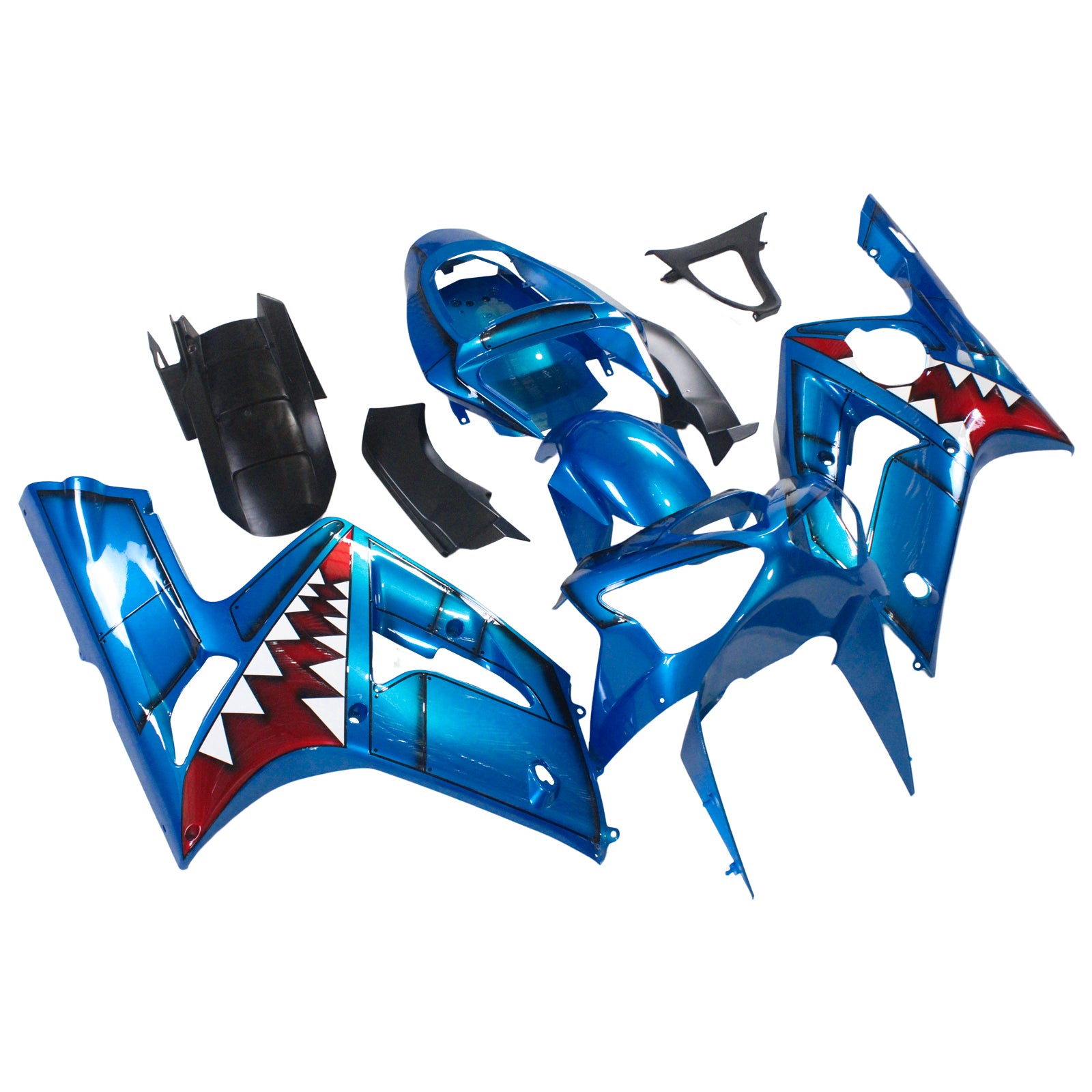 2003-2004 Kawasaki ZX6R 636 Kit de carenagem de injeção de AMOTOPT ABS PLÁSTICO DE PLÁSTICOS #111