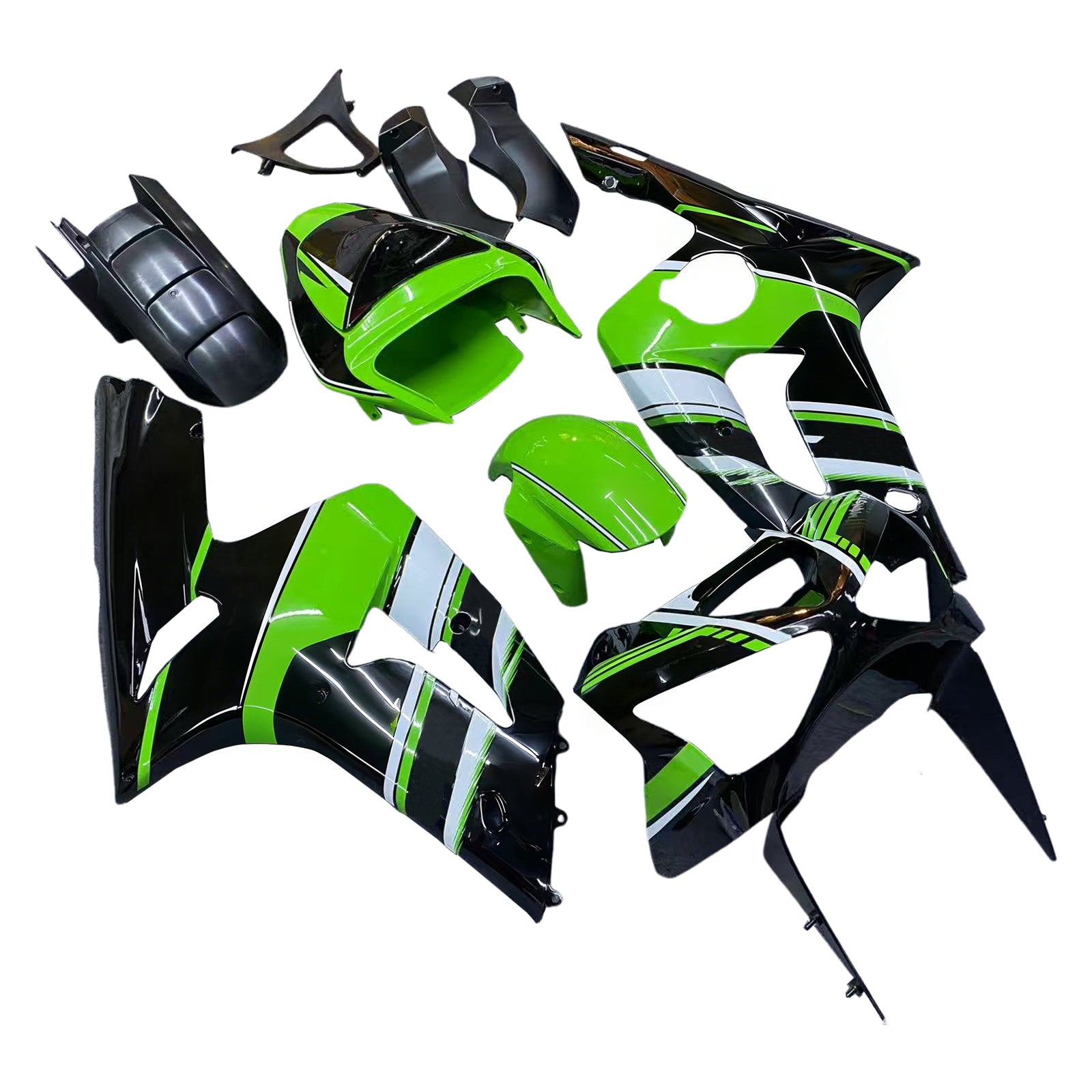 2003-2004 Kawasaki ZX6R 636 Kit de carénage d'injection carrosserie plastique ABS # 121