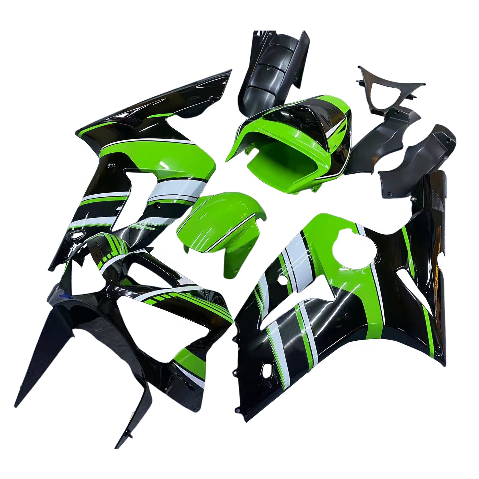 2003-2004 Kawasaki ZX6R 636 Kit de carénage d'injection carrosserie plastique ABS # 121