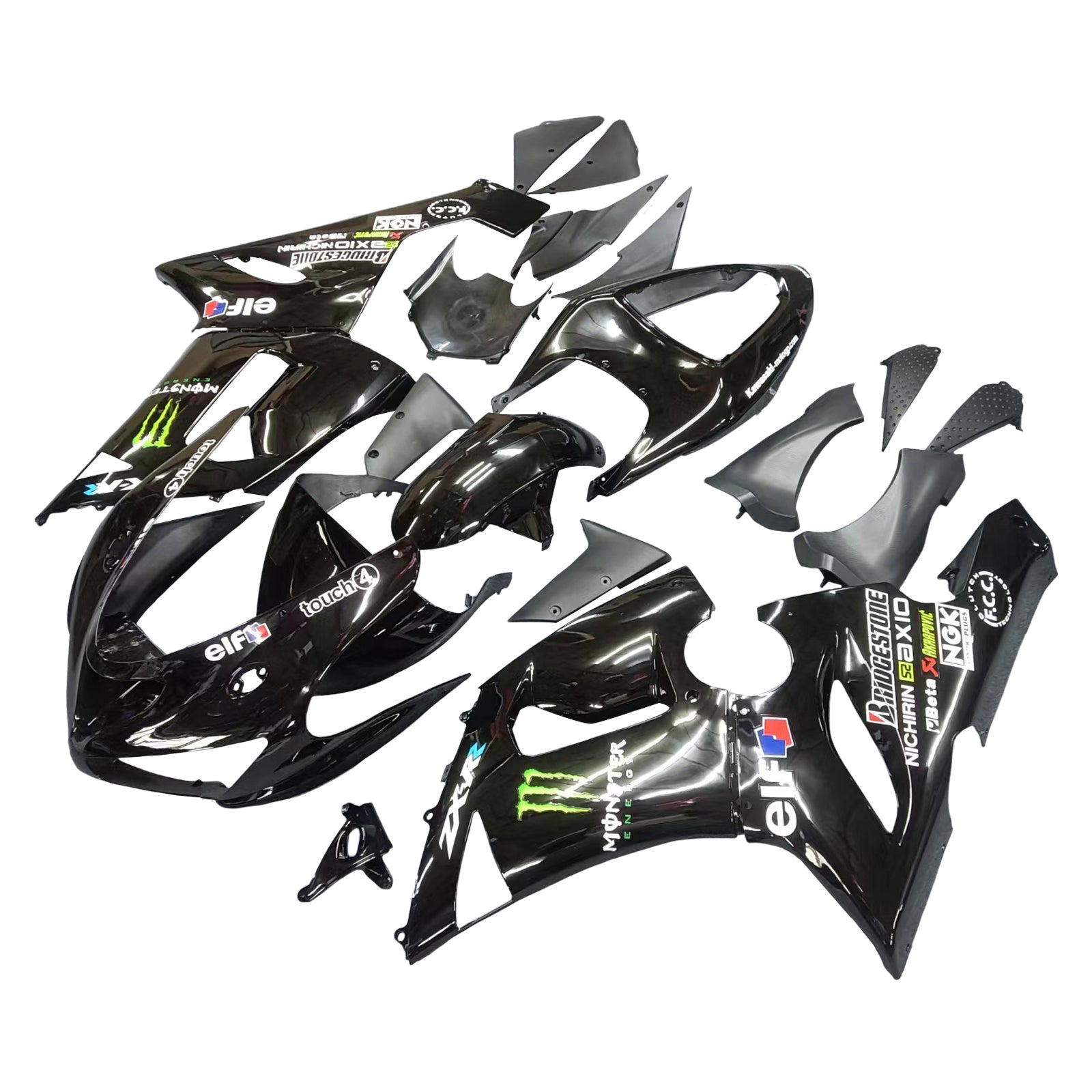 2005-2006 Kawasaki ZX6R 636 FAIRING KIT BODYWORK PLAST ABS