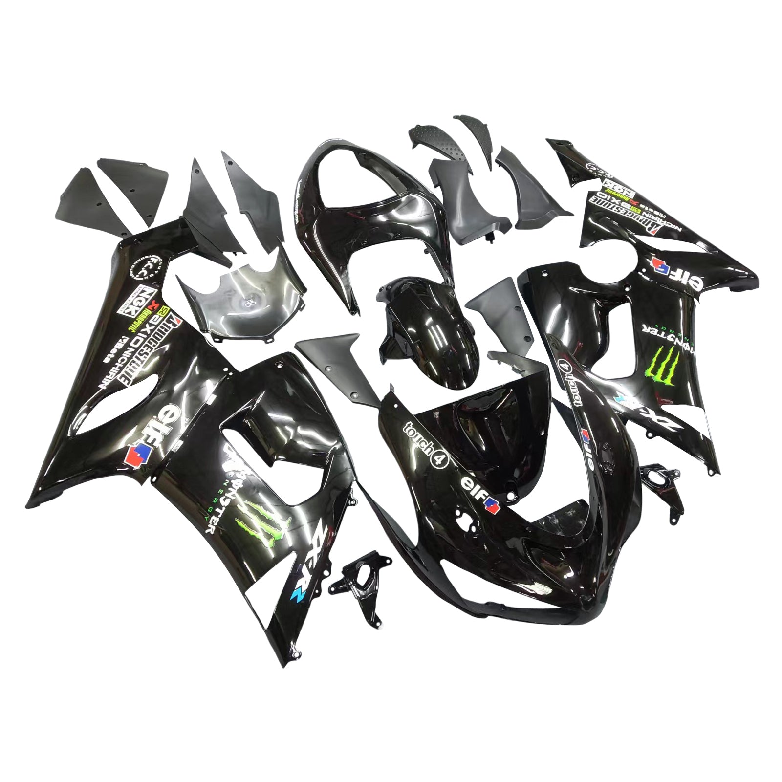 2005-2006 Kawasaki ZX6R 636 FAIRING KIT BODYWORK PLAST ABS