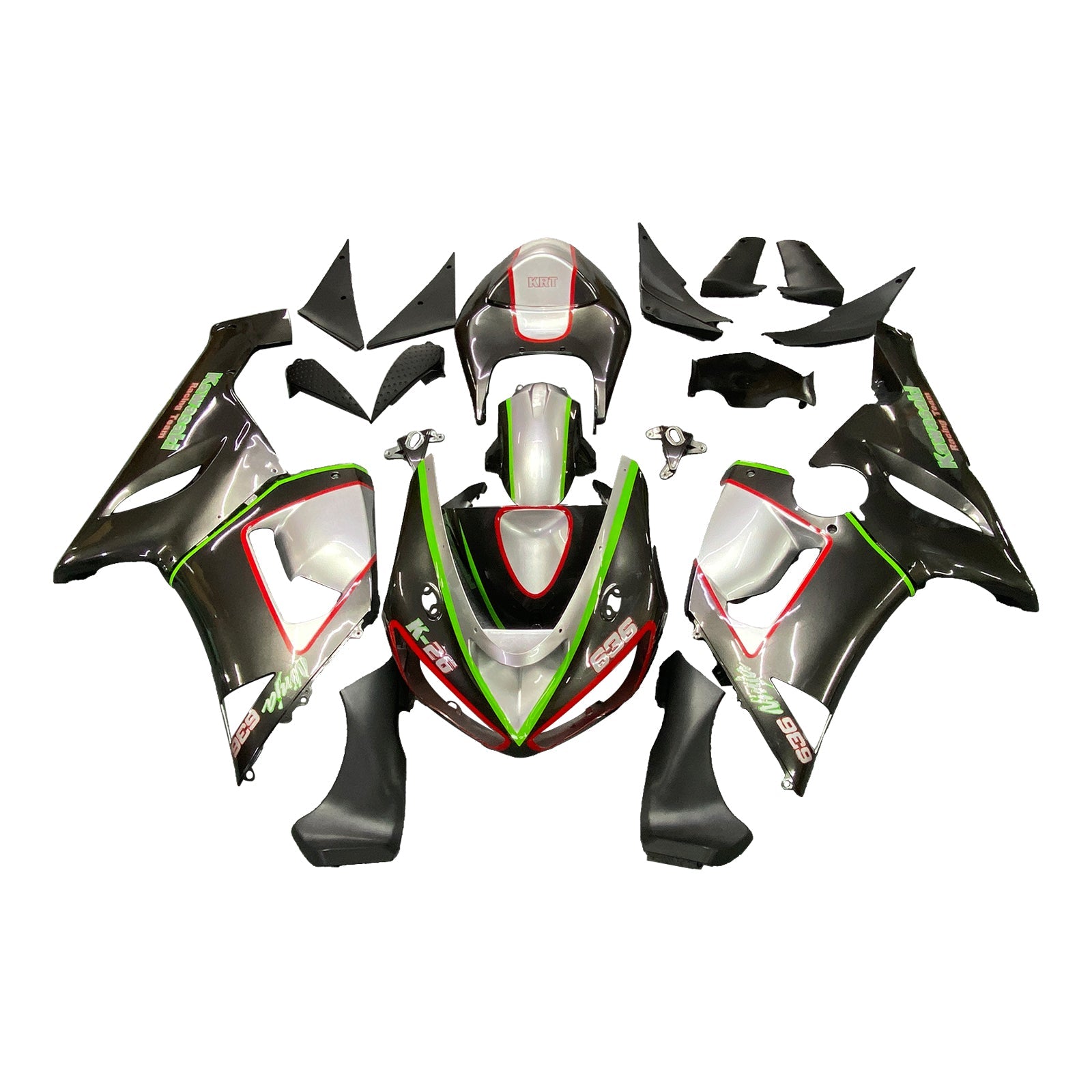 2005-2006 KAWASAKI ZX6R 636 AMOTOPART INJEKTION FAIRING KIT BOODYWORK ABS #103