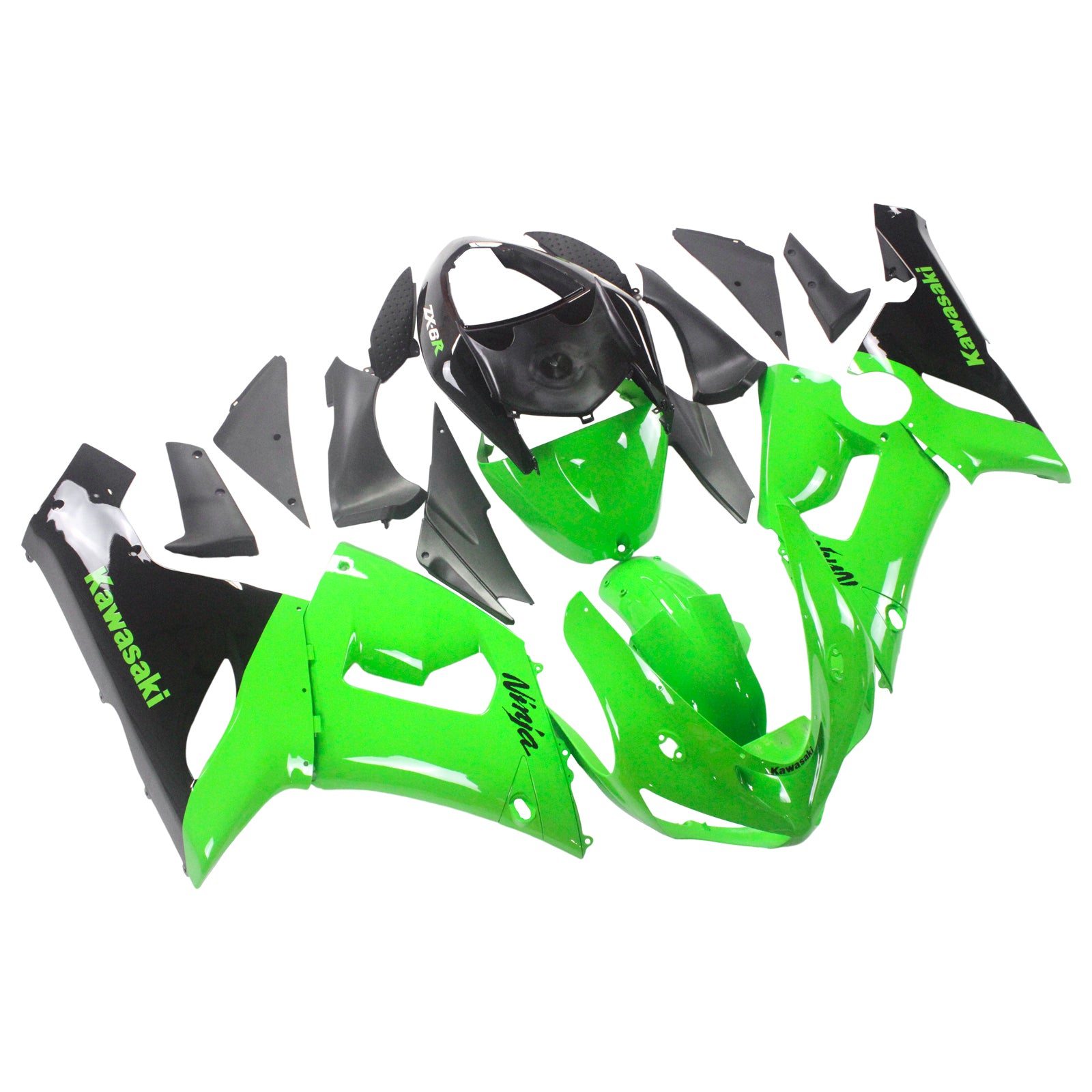 2005-2006 Kawasaki ZX6R 636 Amotopart Injection Fairing Kit Bodywork Plastic ABS #121