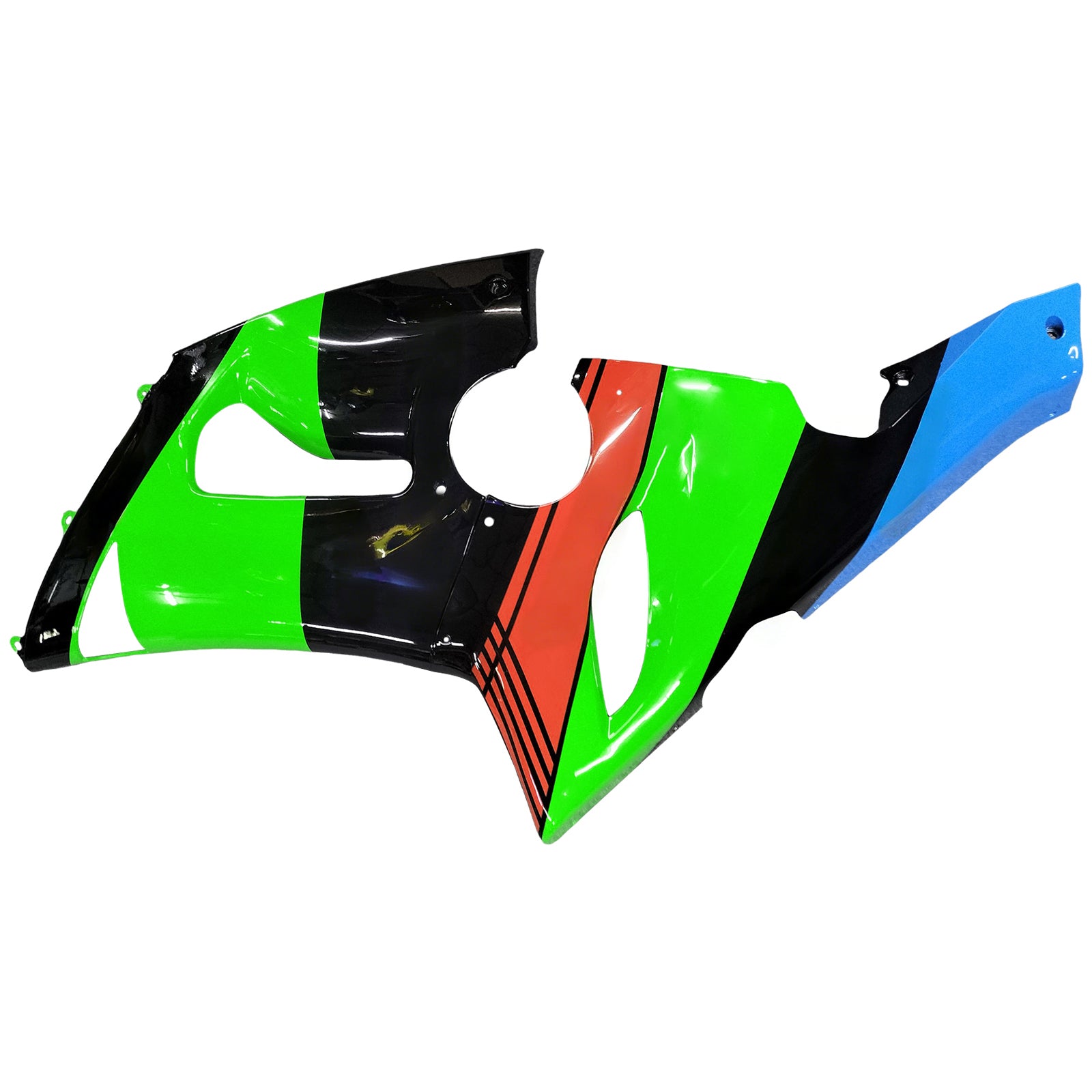 2005-2006 Kawasaki ZX6R 636 Amotopart injectiekuipset carrosserie kunststof ABS #129