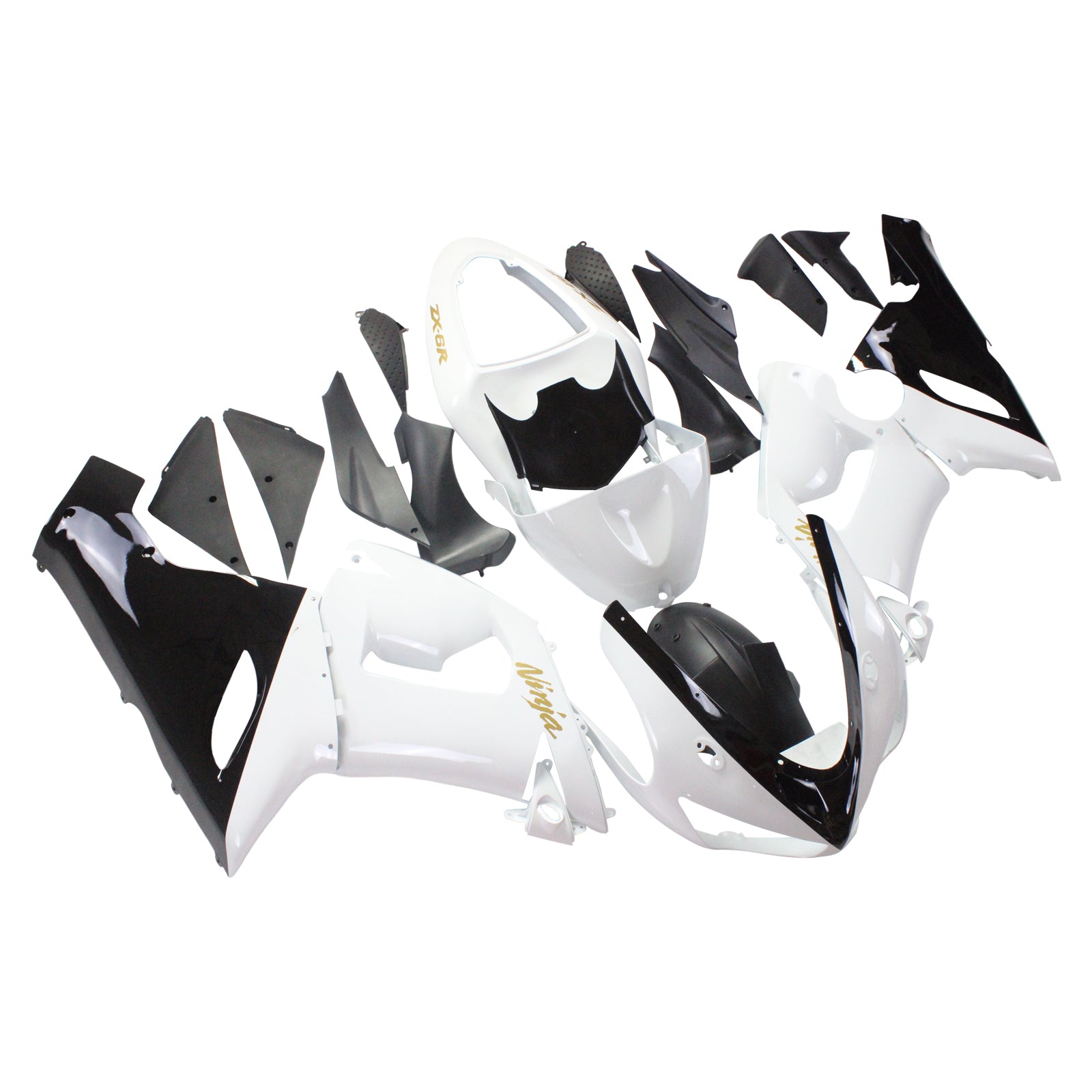 2005-2006 Kawasaki ZX6R 636 Amotopart Injeksjon Fairing Kit Bodywork Plastic ABS #137