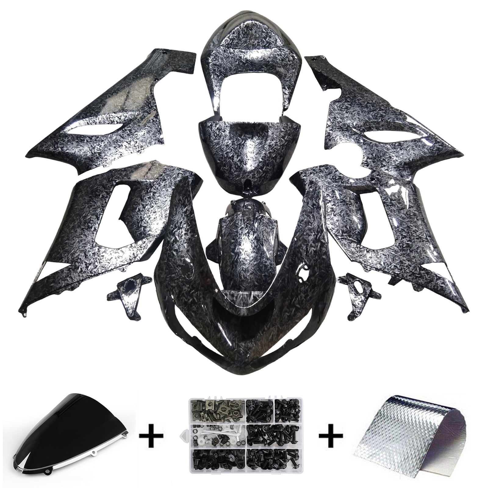 Injection Fairing Kit Bodywork Plastic ABS fit For Kawasaki ZX6R 636 2005-2006