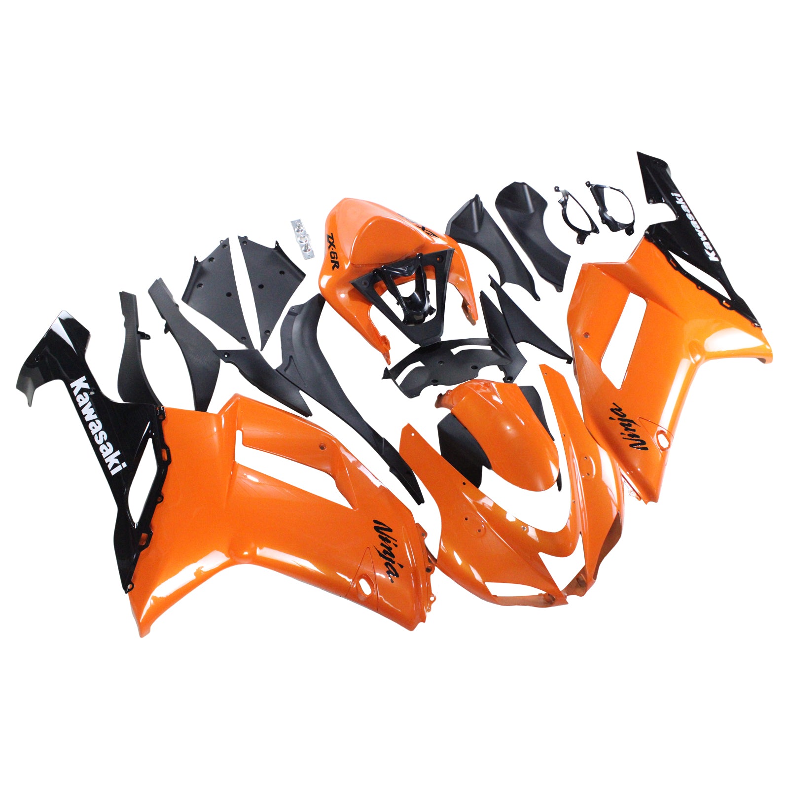 2007-2008 KAWASAKI ZX6R 636 AMOTOPART INJECTION FAIRING KIT BORDOWWORD PLASTIQUE ABS # 115