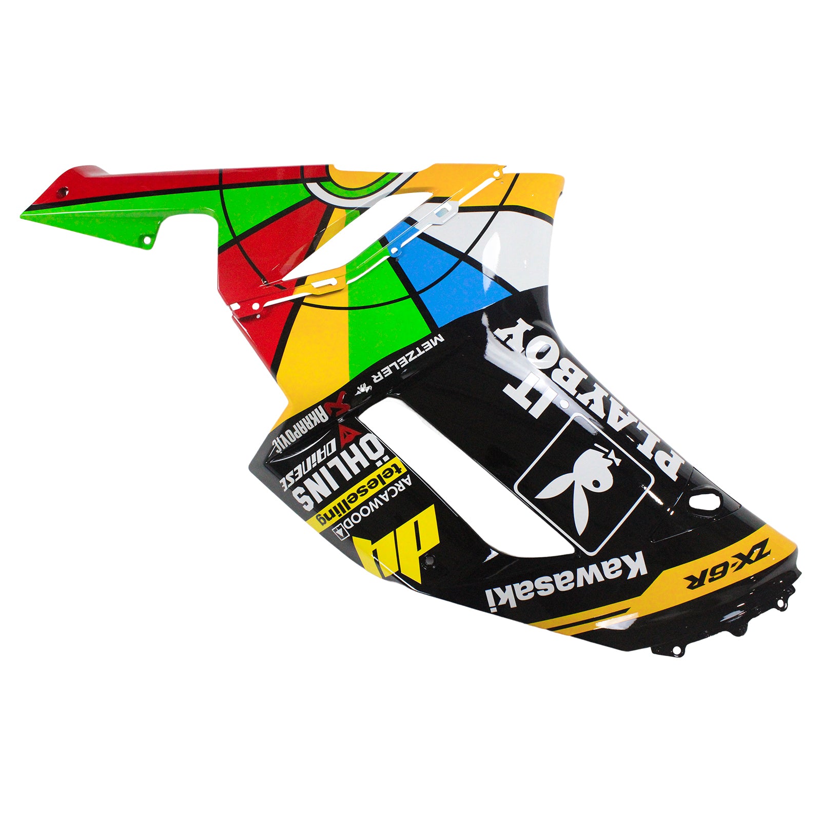 2007-2008 KAWASAKI ZX6R 636 Kit de carénage injection amotopart Bodywork Plastic Abs # 134