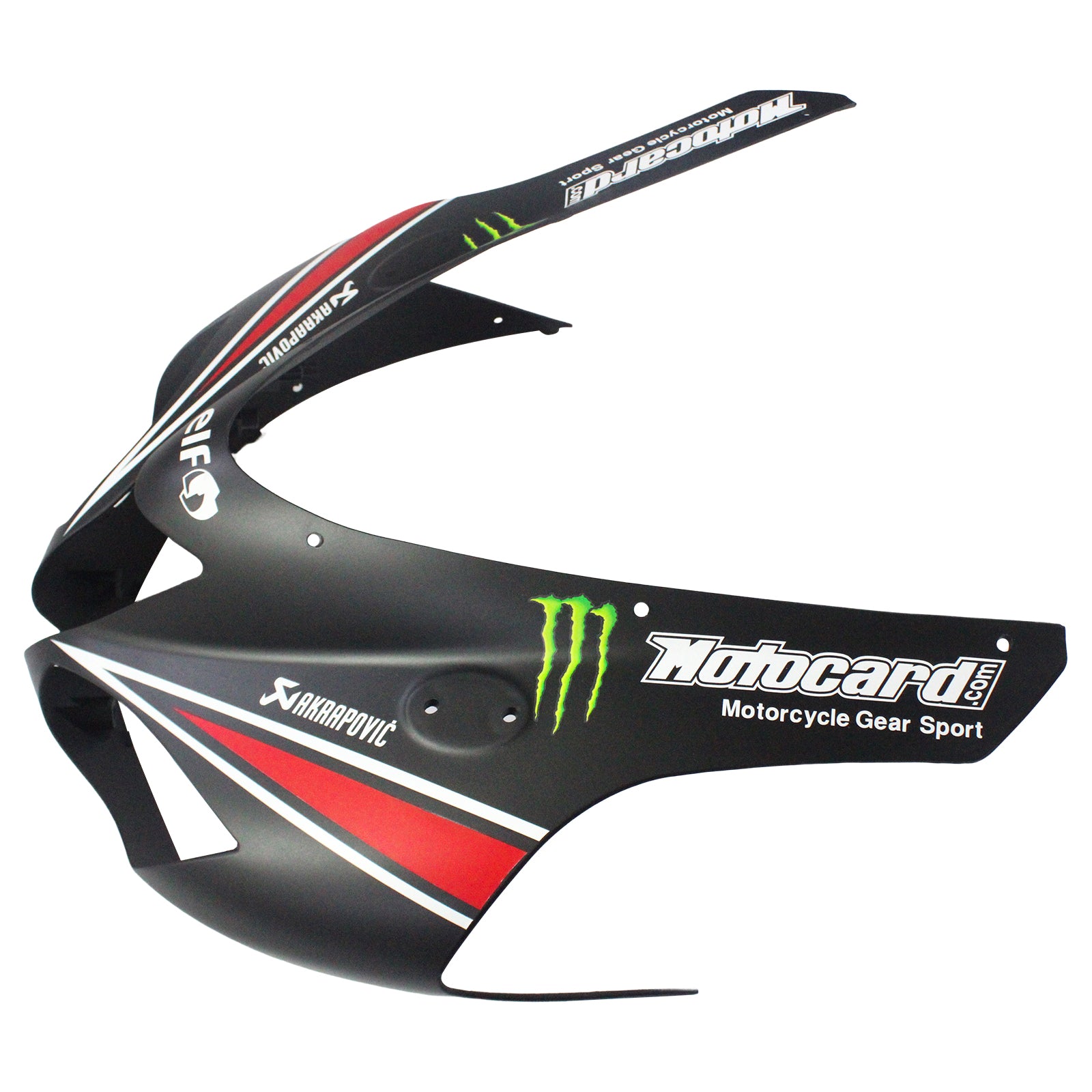 2007-2008 Kawasaki ZX6R 636 Amotopart Kit de carenado de inyección Carrocería Plástico ABS # 136