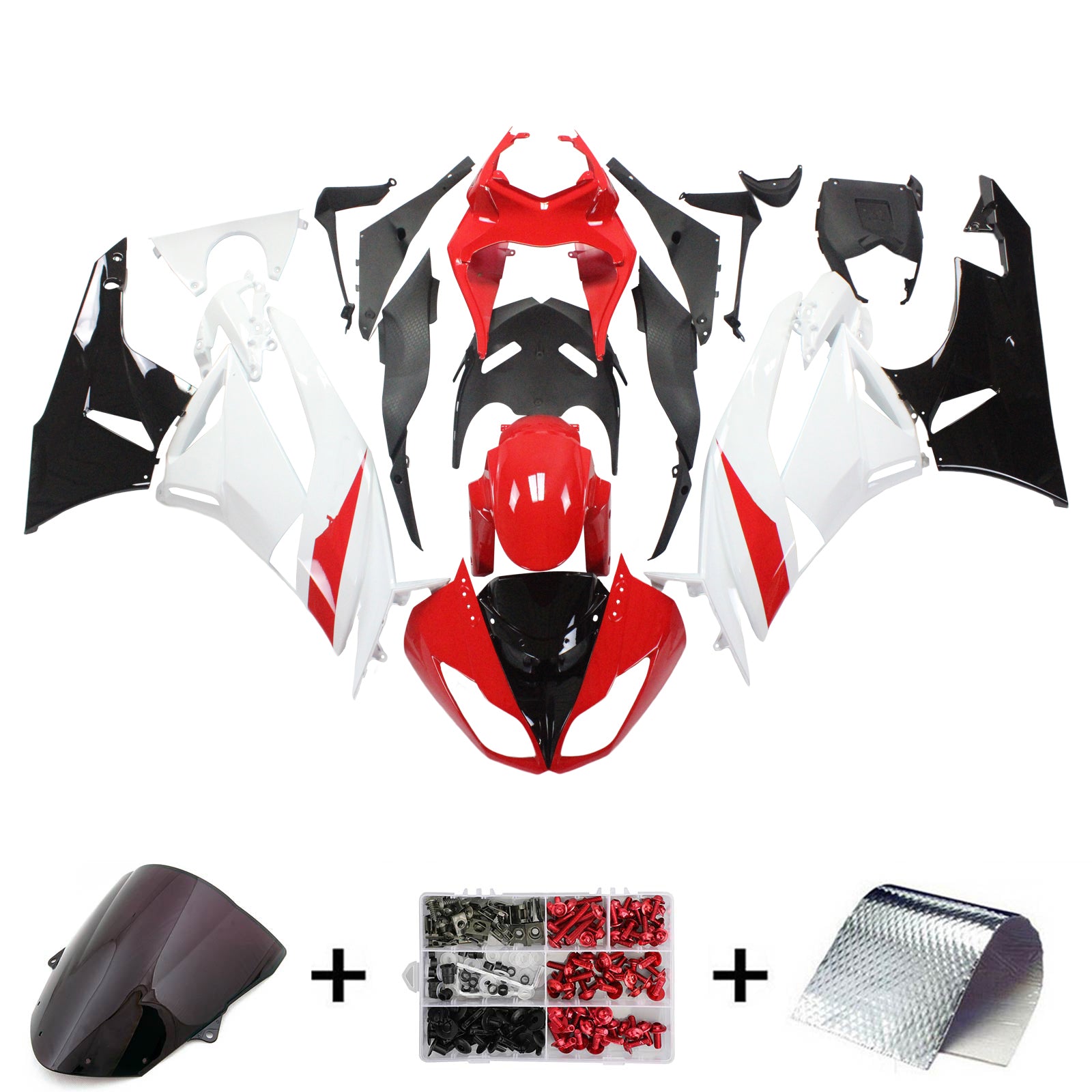 2009-2012 KAWASAKI ZX6R 636 Kit de carénage Kit de carrosserie en plastique Abs