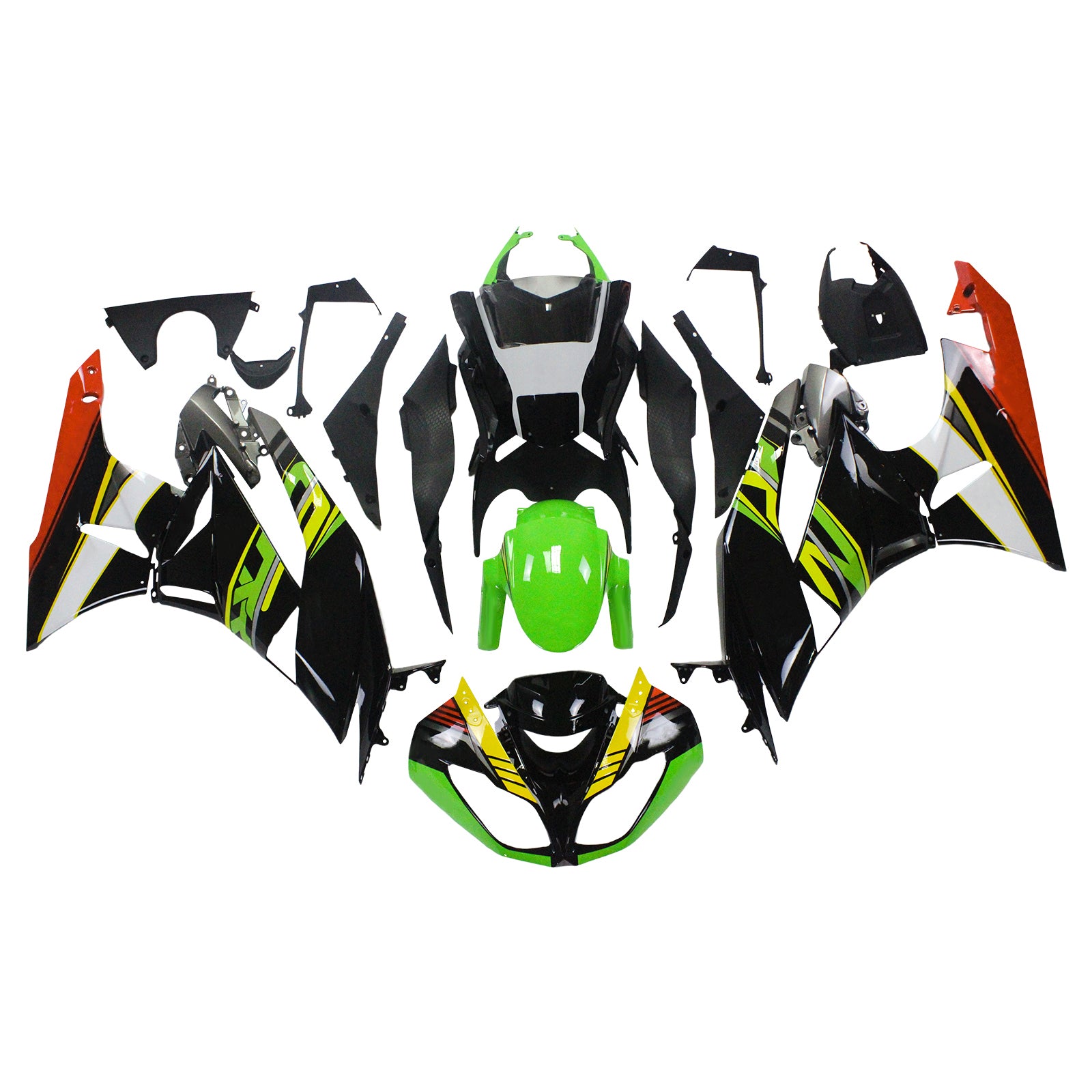 2009-2012 KAWASAKI ZX6R 636 Kit de carénage injection amotopart Bodywork Plastic Abs # 116