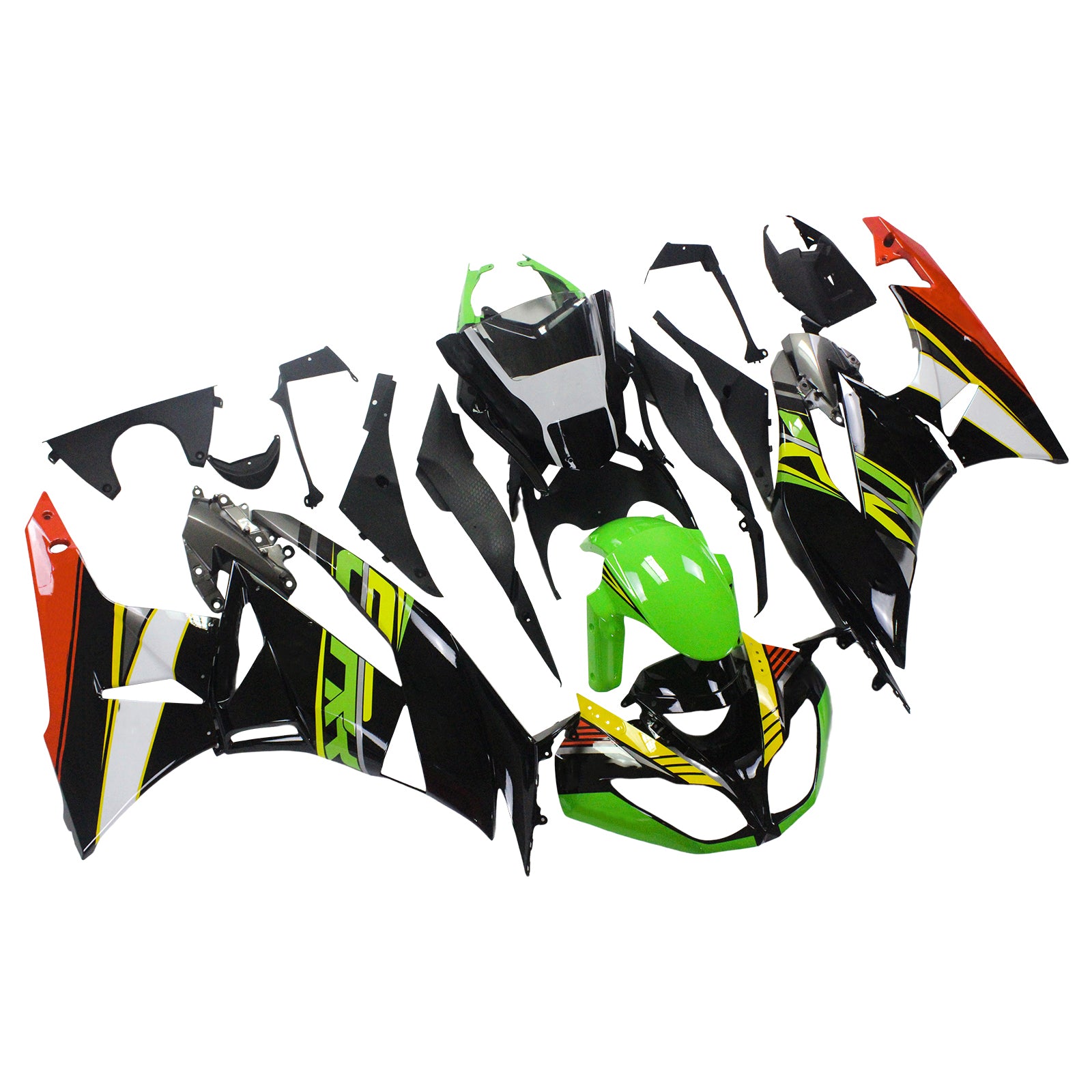 2009-2012 Kawasaki ZX6R 636 Kit de carenagem de injeção de AMOTOTT PLÁSTICA ABS #116