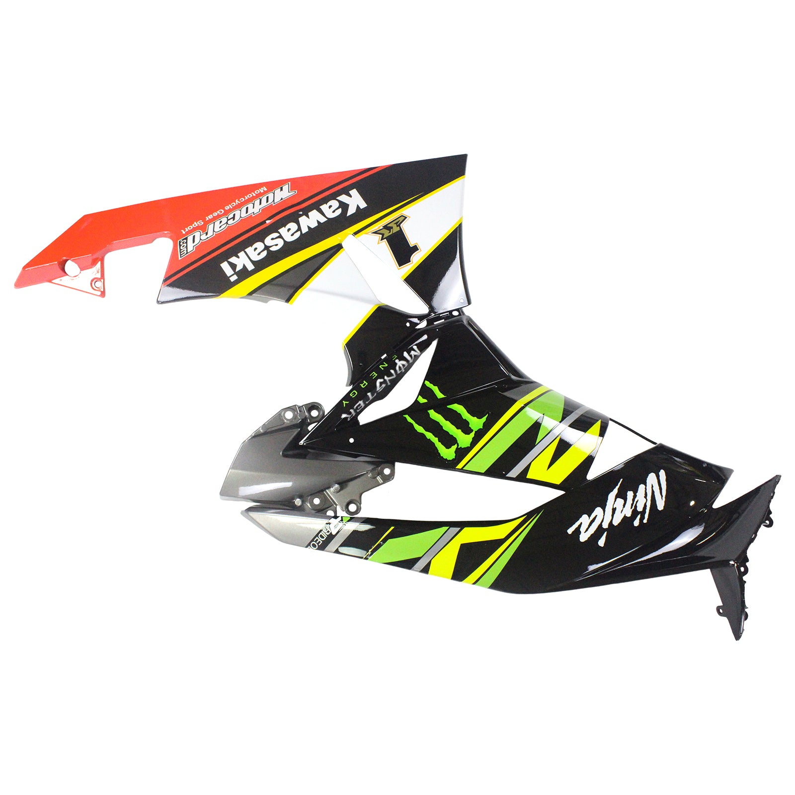 2009-2012 Kawasaki ZX6R 636 Amotopart Kit de carenado de inyección Carrocería Plástico ABS # 116