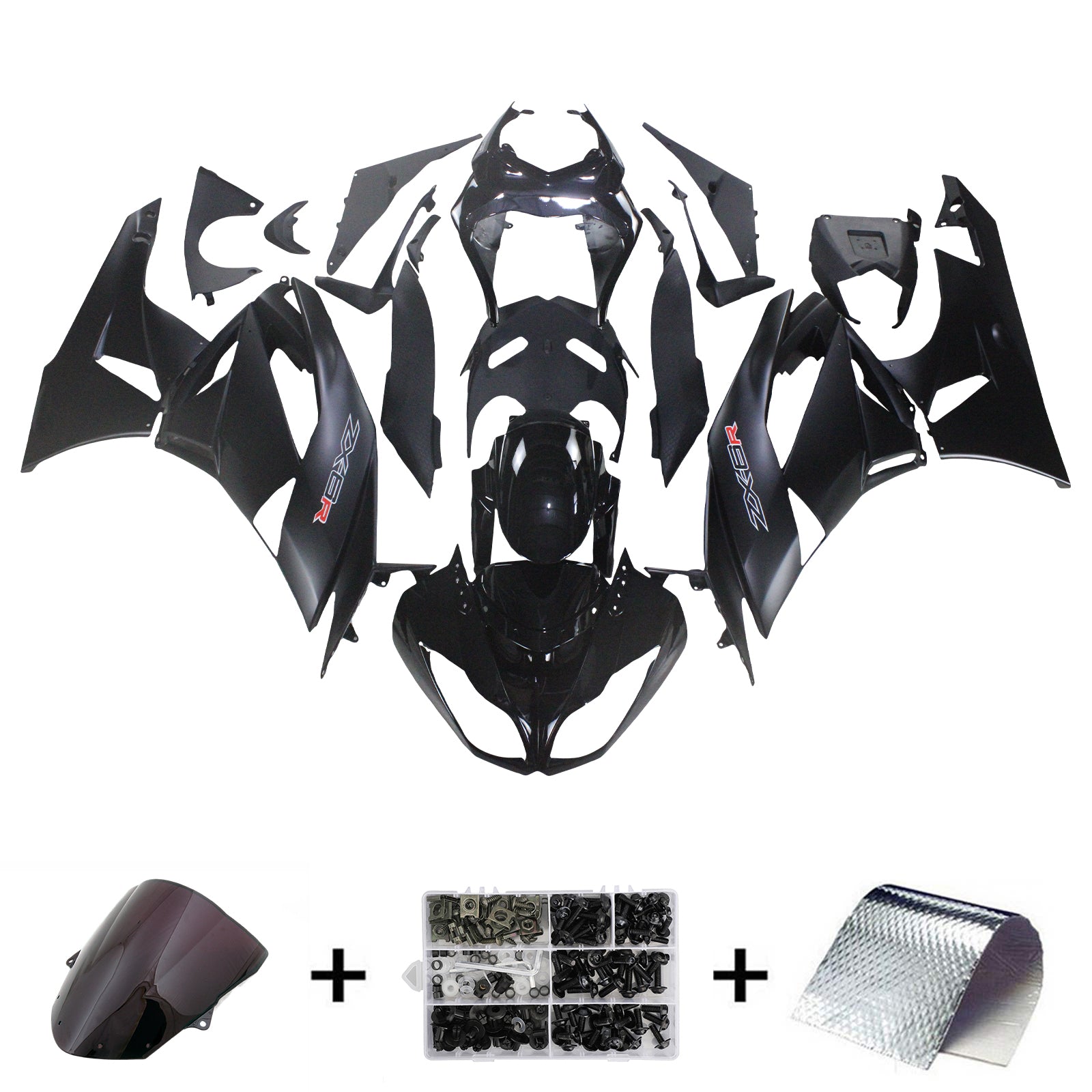 2009-2012 Kawasaki ZX6R 636 Kit de carénage carrosserie plastique ABS