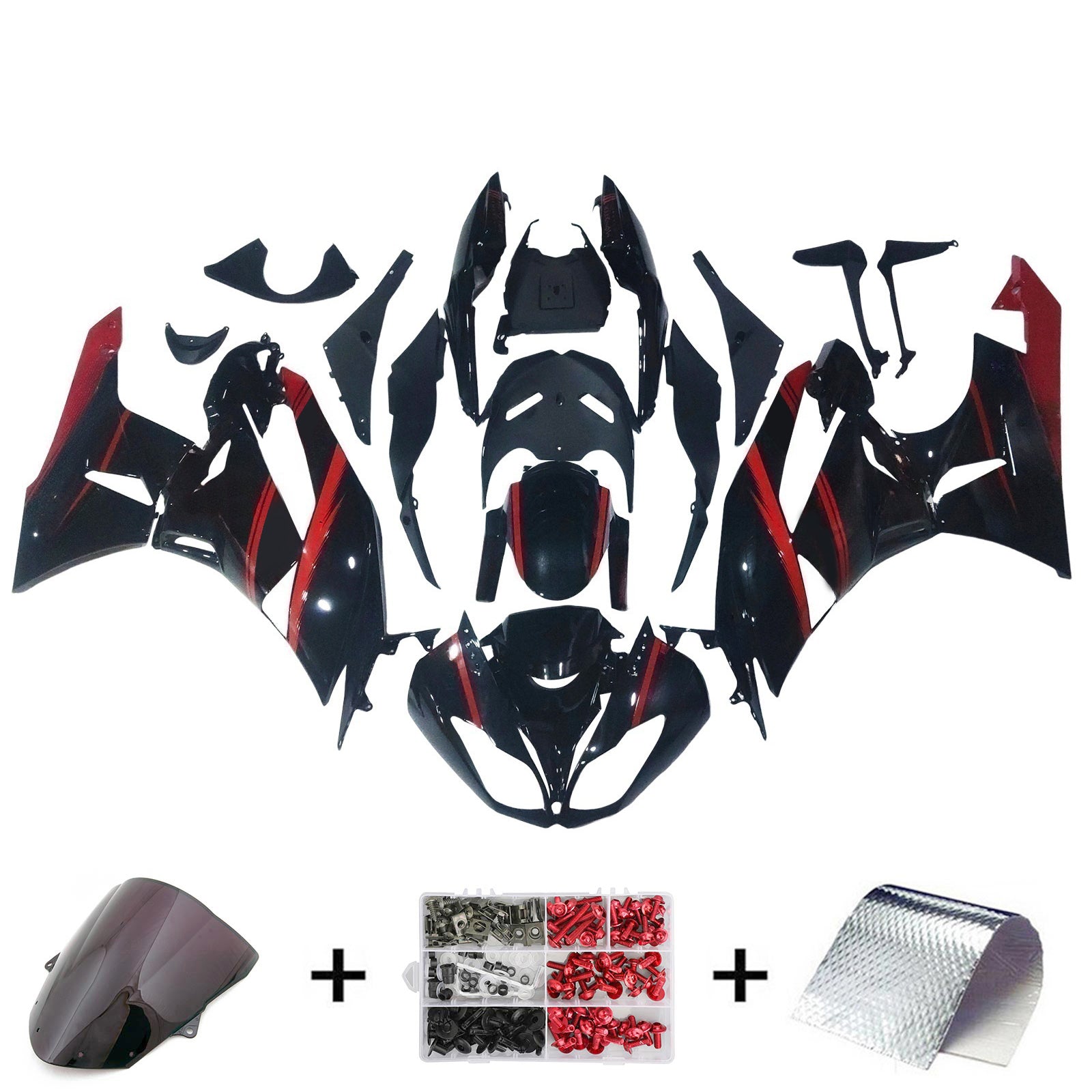 2009-2012 Kawasaki ZX6R 636 Fairing Kit Bodywork Plastic Abs