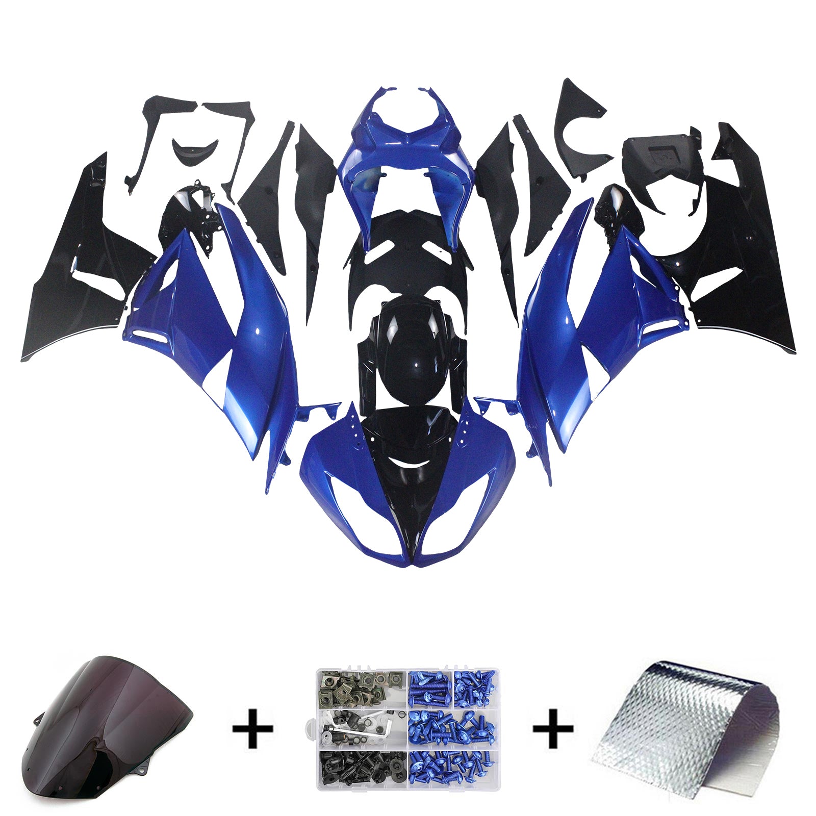 2009-2012 Kawasaki ZX6R 636 Kit de carénage carrosserie plastique ABS
