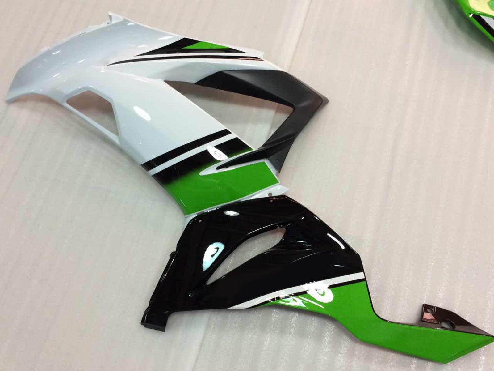 2013-2018 KAWASAKI ZX6R 636 PLÁSTICOS GREEN GREEN WHITE NINJA Racing genérico