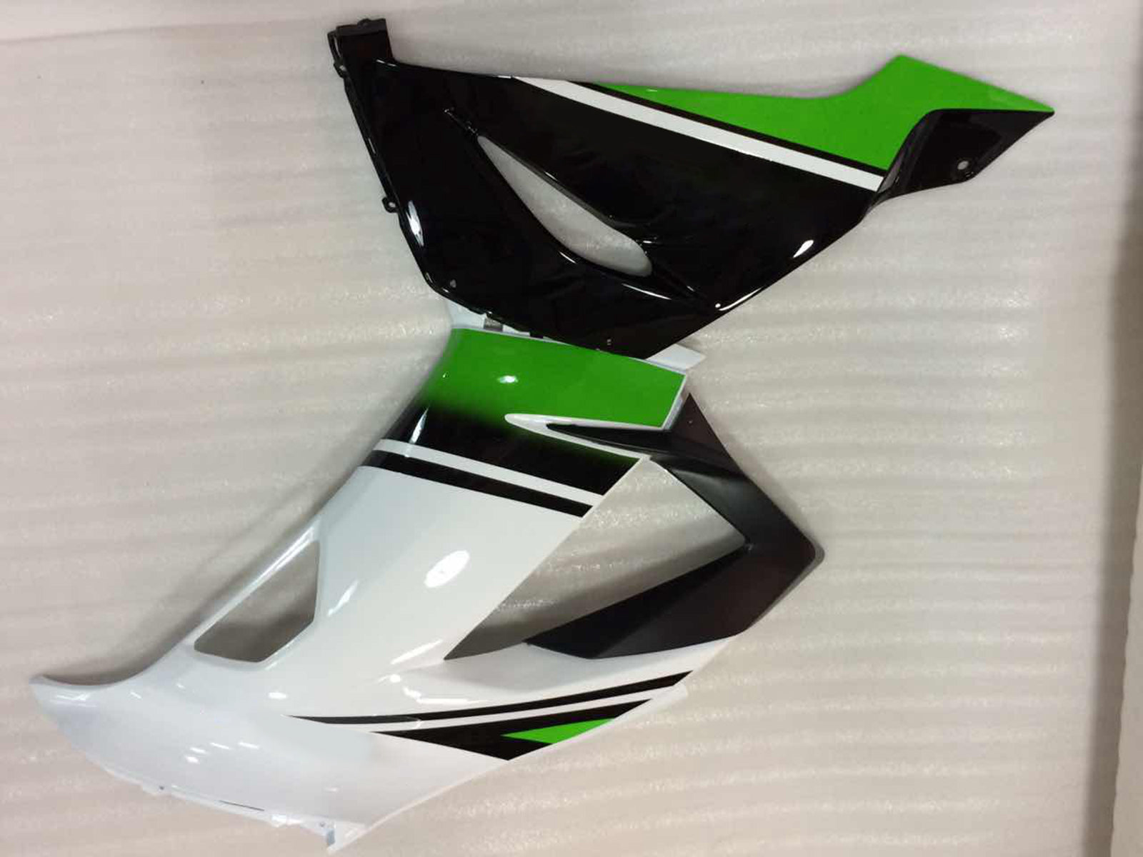 2013-2018 KAWASAKI ZX6R 636 PLÁSTICOS GREEN GREEN WHITE NINJA Racing genérico