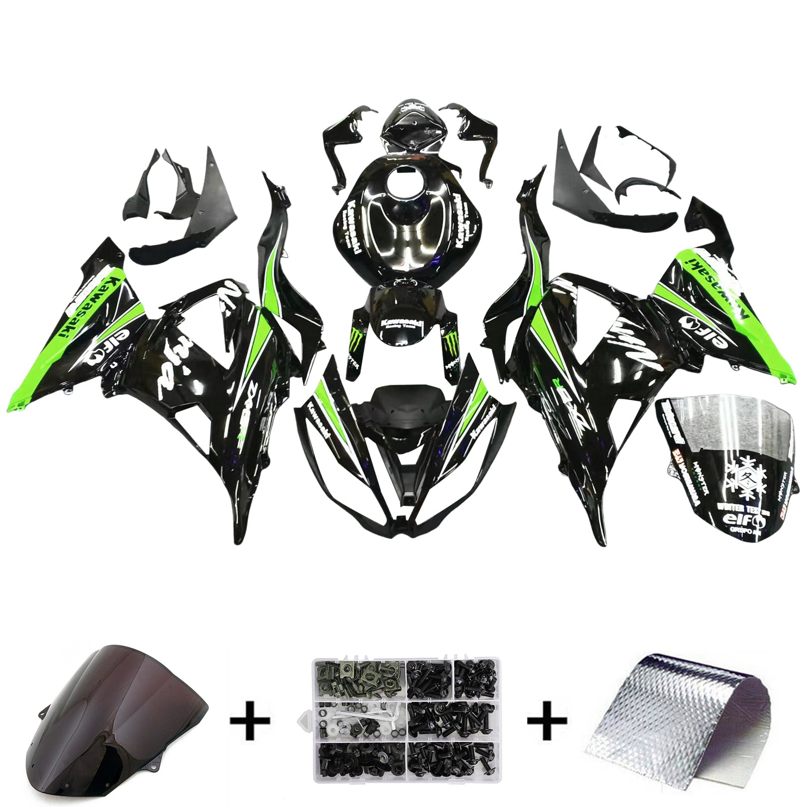 2013-2018 KAWASAKI ZX6R 636 Kit de carénage Bodywork Plastic Abs