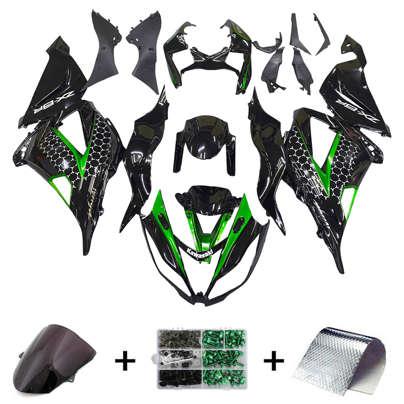 2013-2018 KAWASAKI ZX6R 636 Kit de carénage Bodywork Plastic Abs