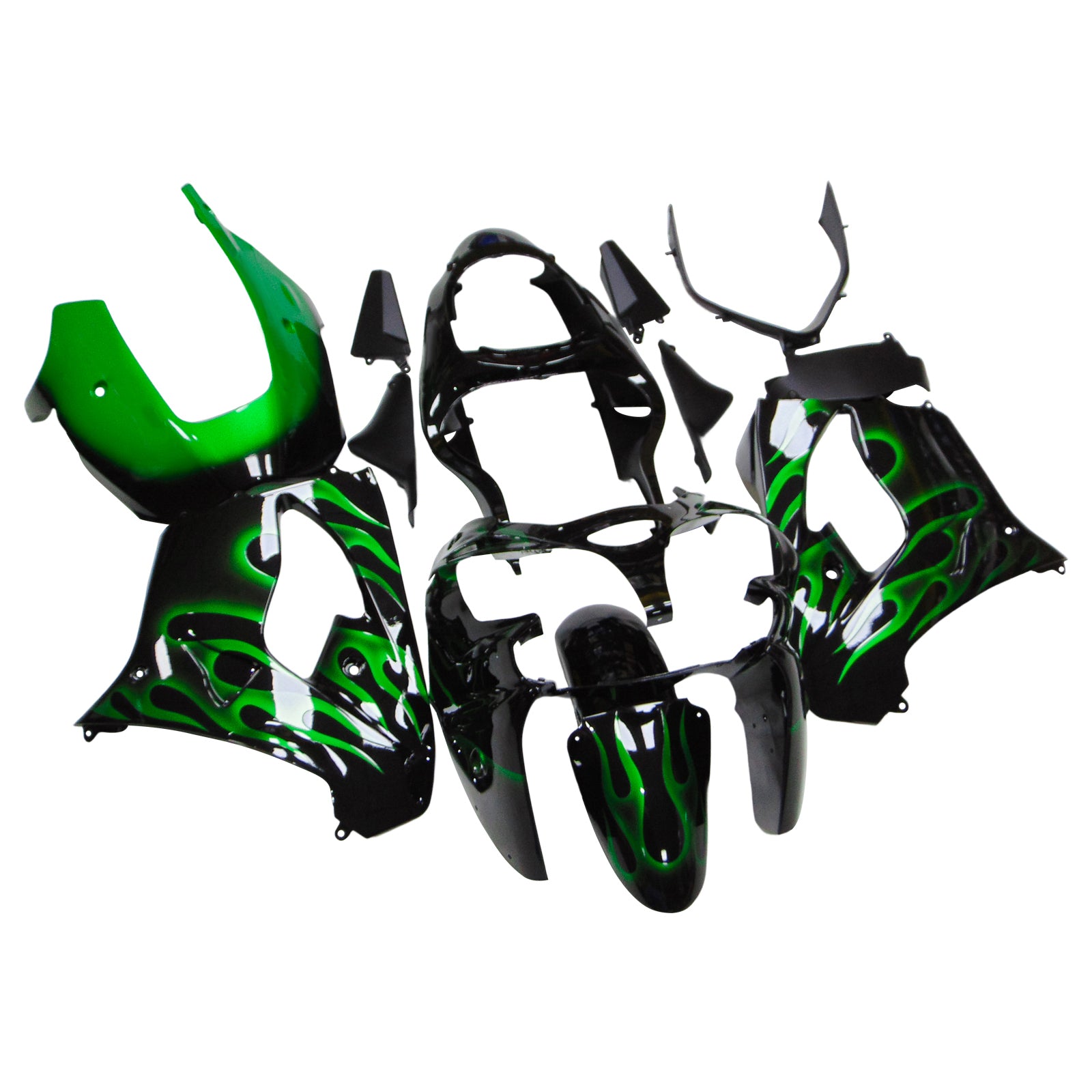 2000-2001 Kawasaki ZX9R Kit de carénage d'injection Amotopart carrosserie plastique ABS #105