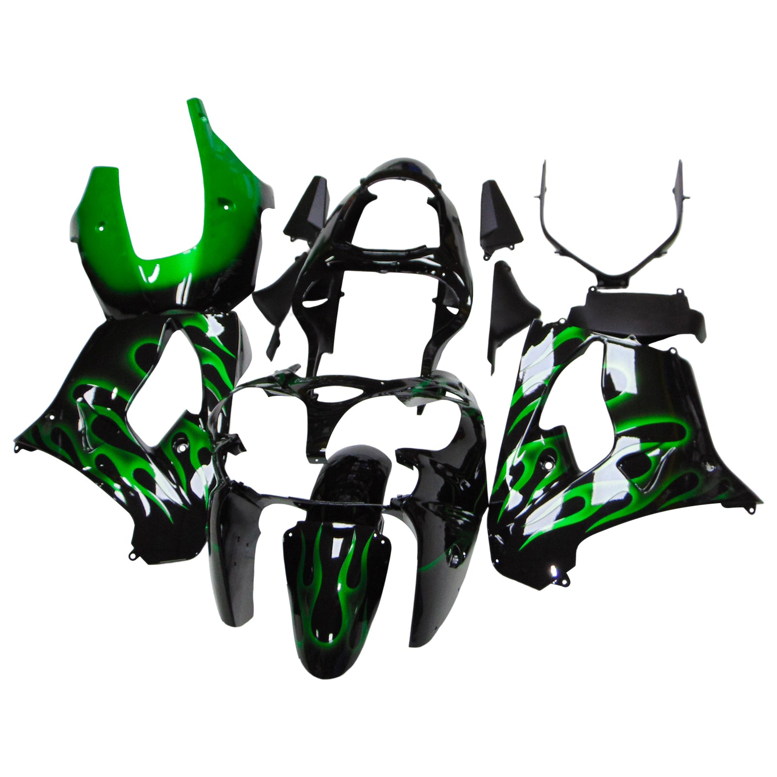 2000-2001 Kawasaki ZX9R Kit de carénage d'injection Amotopart carrosserie plastique ABS #105